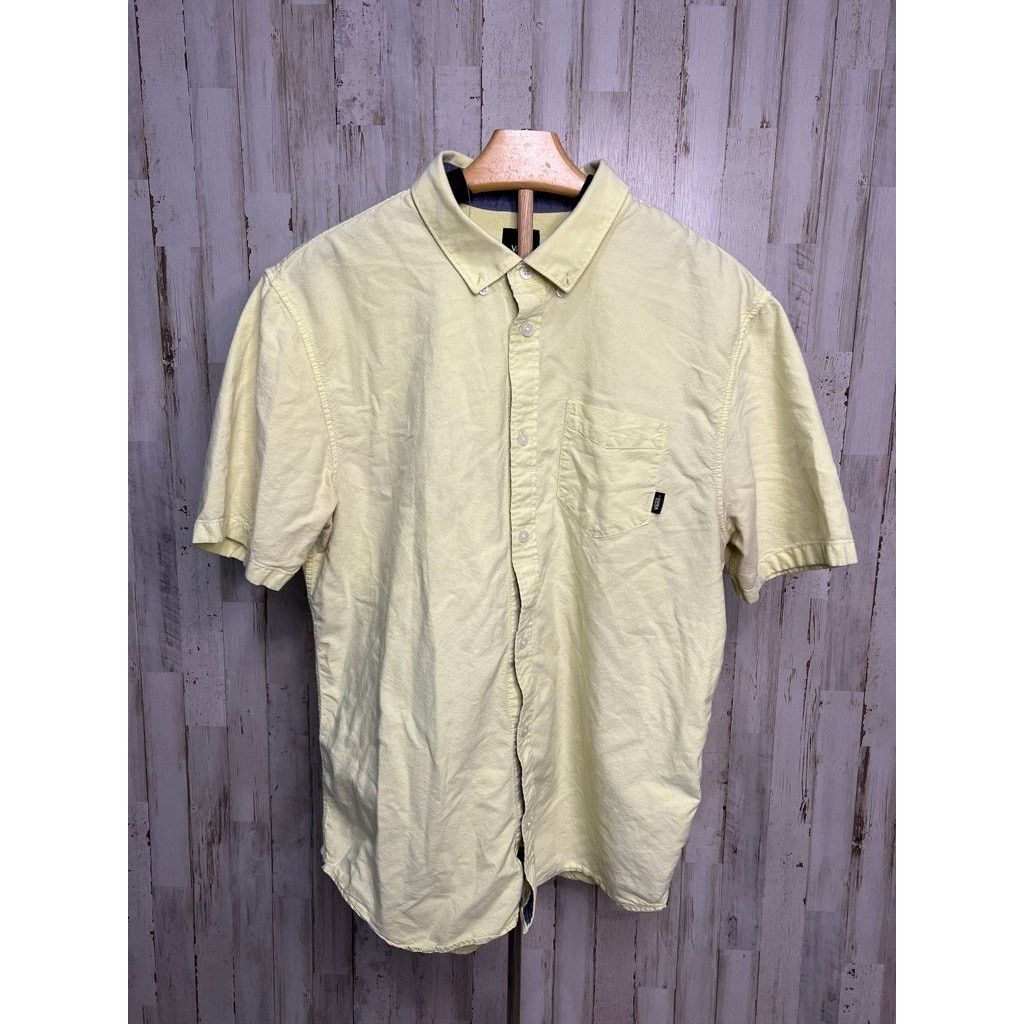 Vans Vans Men's Short Sleeve Button-Up Shirt Yellow Size Large Size US L / EU 52-54 / 3 - 2 Thumbnail