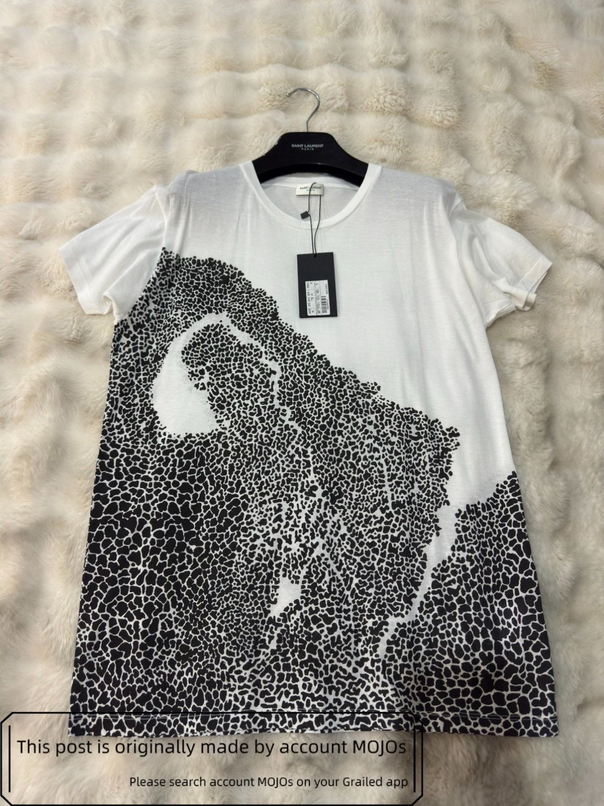 Saint Laurent Paris Sz M Saint Laurent Paris Bottom Leopard White Tee mojos15284 Size US M / EU 48-50 / 2 - 1 Thumbnail