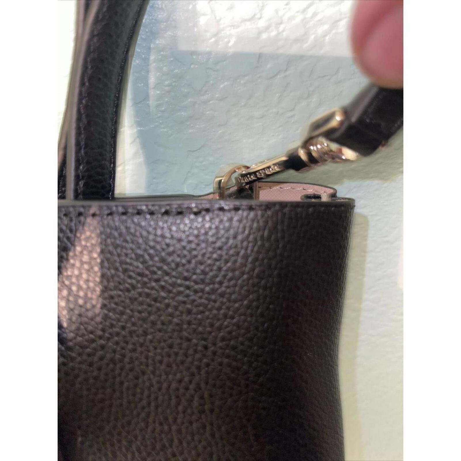 Other Stylish Black Leather Handbag by Kate Spade Size ONE SIZE - 7 Thumbnail