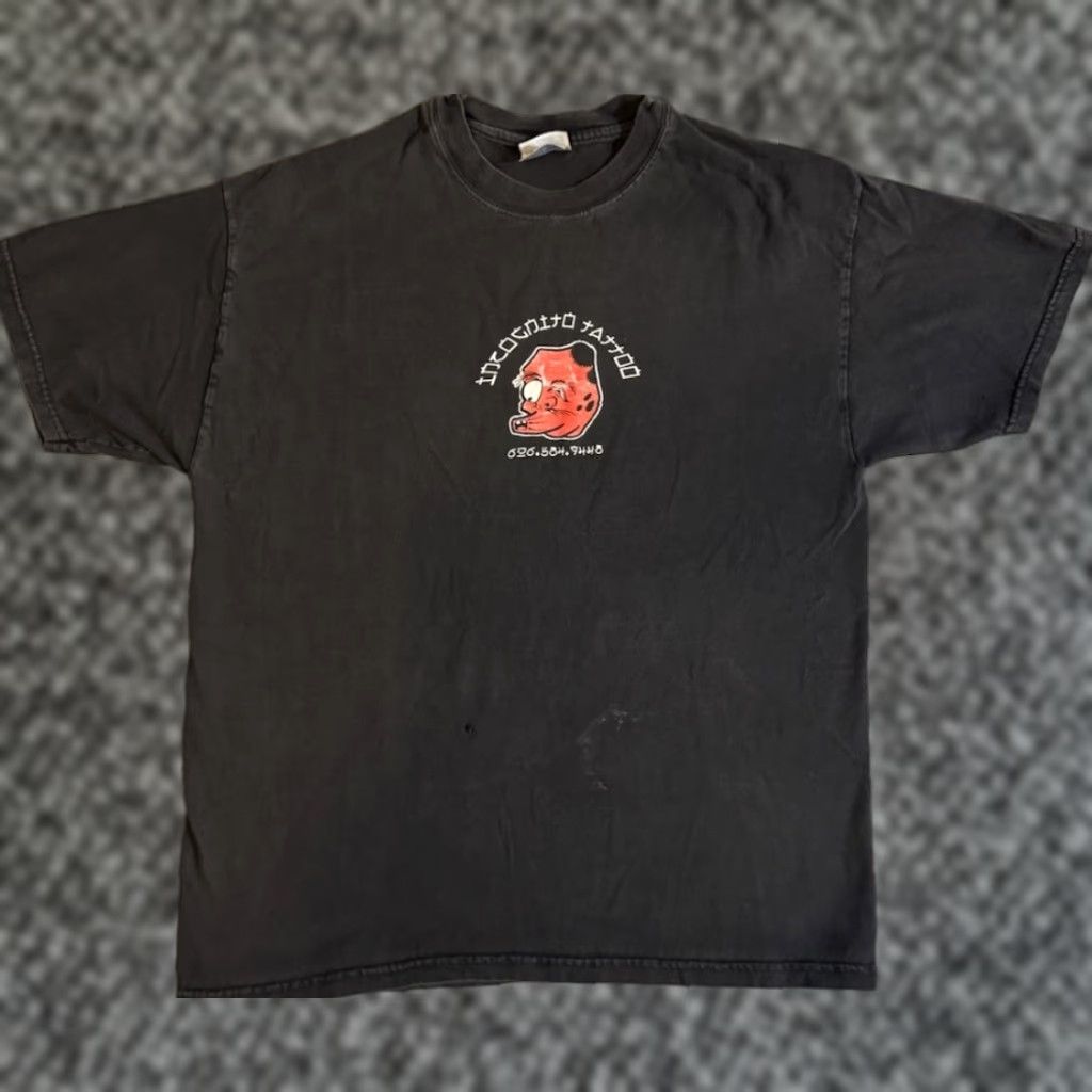 Hanes VINTAGE Hanes T-Shirt Size L Biker Motorcycle Tattoo Art 1990s Graphic Print Crew Neck Short Sleeve Black Men Adults Size US L / EU 52-54 / 3 - 1 Thumbnail