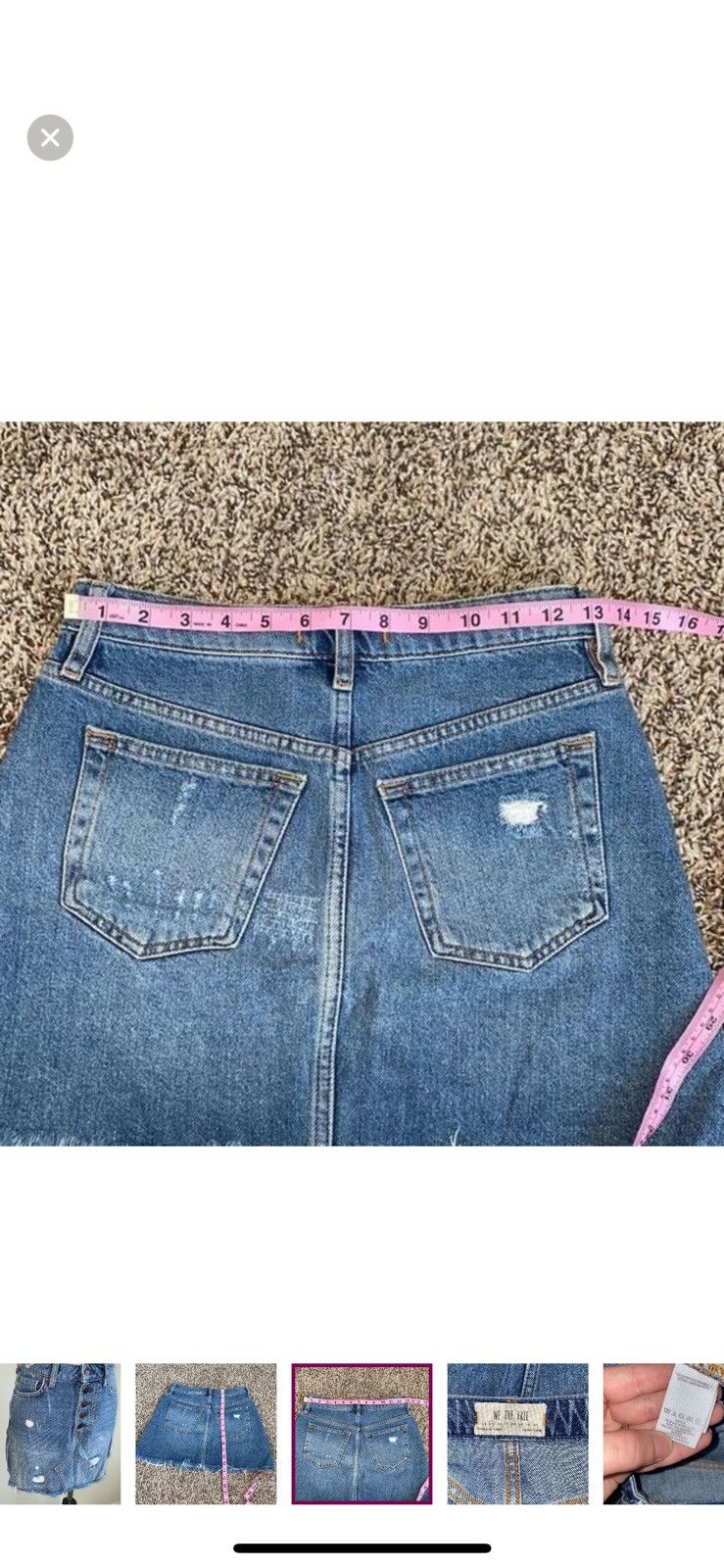 Free People Free people we the free denim a line mini skirt size 25 Size 25" / US 0 / IT 36 - 2 Thumbnail