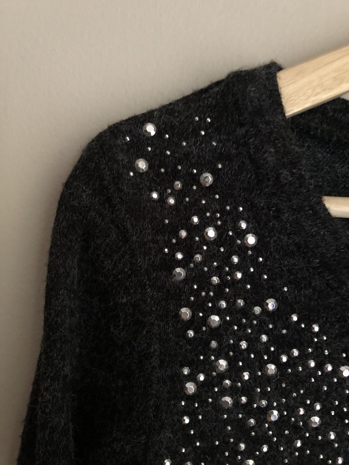 Miu Miu Miu Miu Vintage 2008 Bedazzled Fuzzy Sweater Size L / US 10 / IT 46 - 5 Thumbnail