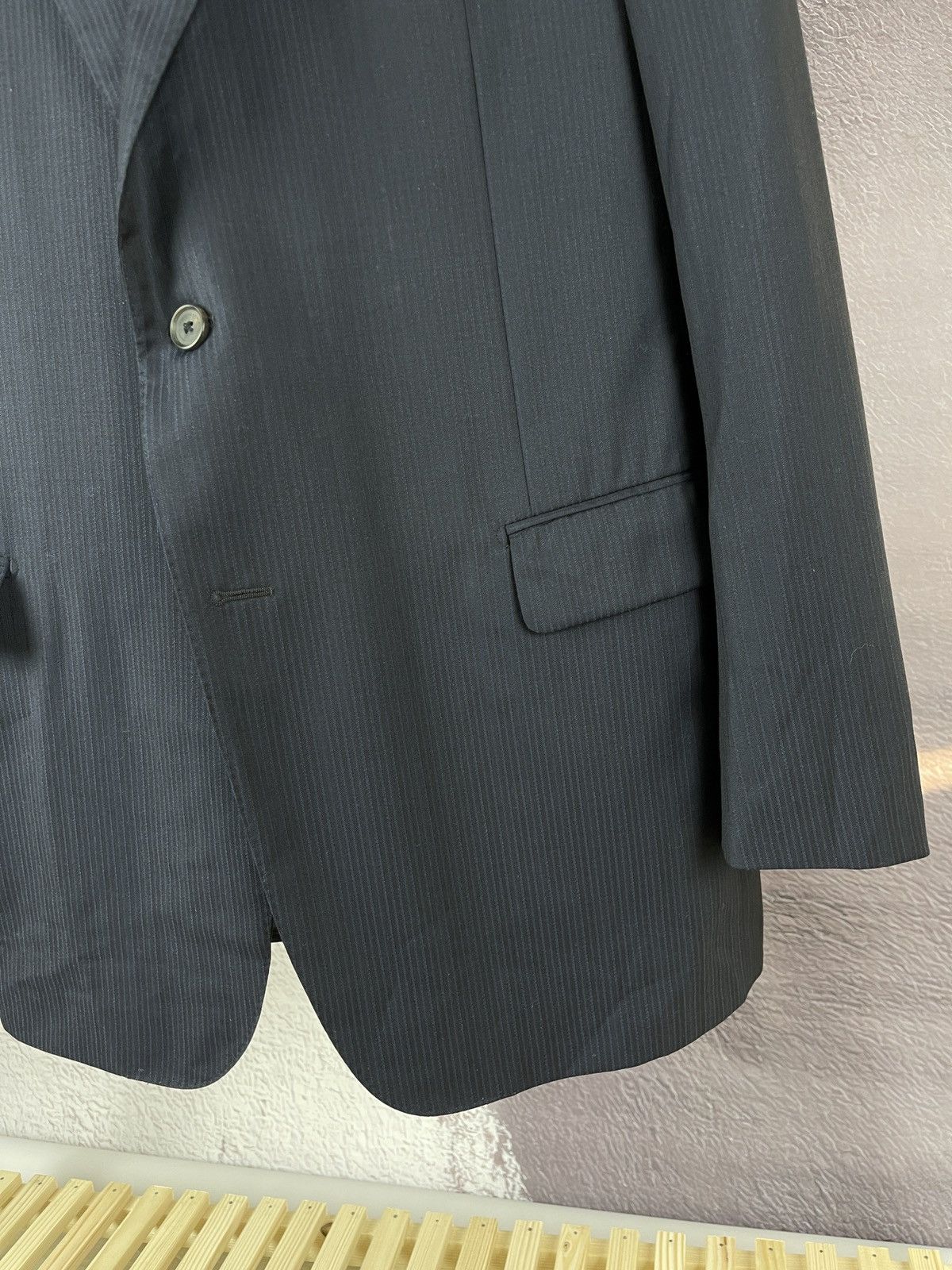 Lanvin Lanvin 15 faubourg navy striped 2 button blazer sport coat Size 48R - 6 Thumbnail