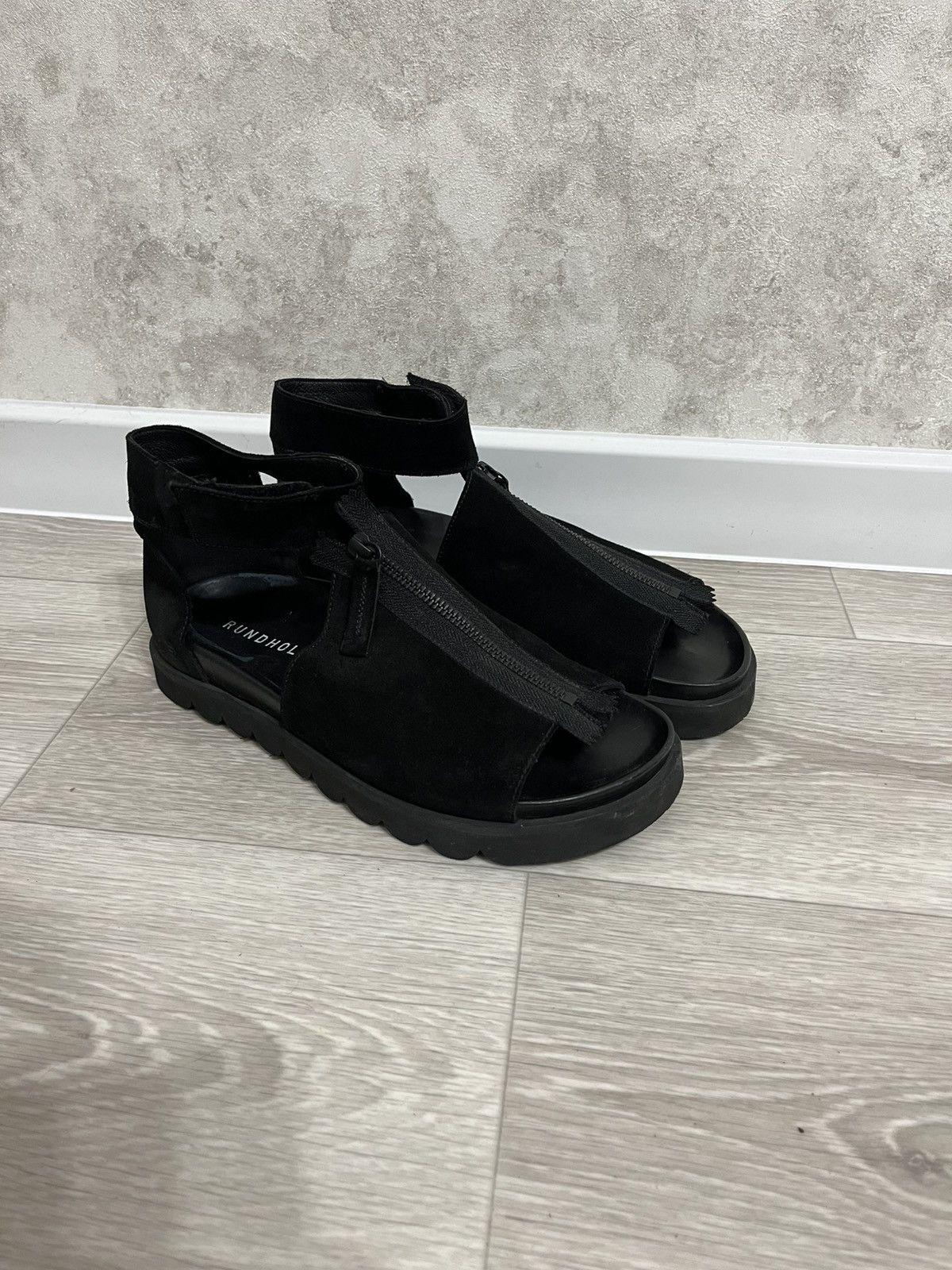 Rundholz Rundholz Woman’s Gladiators Sandals Black Leather Suede US9 Size US 9 / IT 39 - 2 Thumbnail