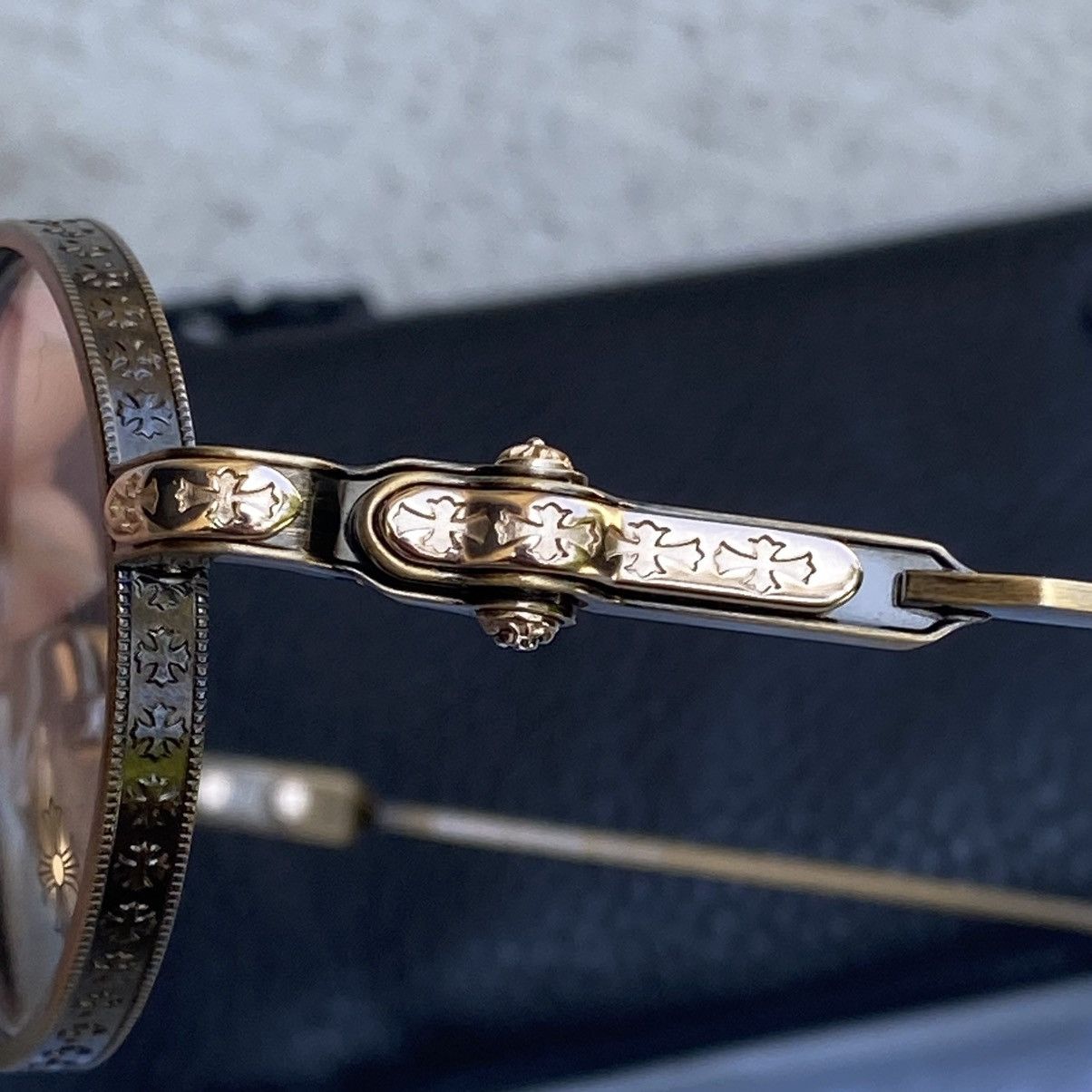 Chrome Hearts Chrome Hearts Honey Dipped Gold Bronze Glasses Size ONE SIZE - 9 Thumbnail