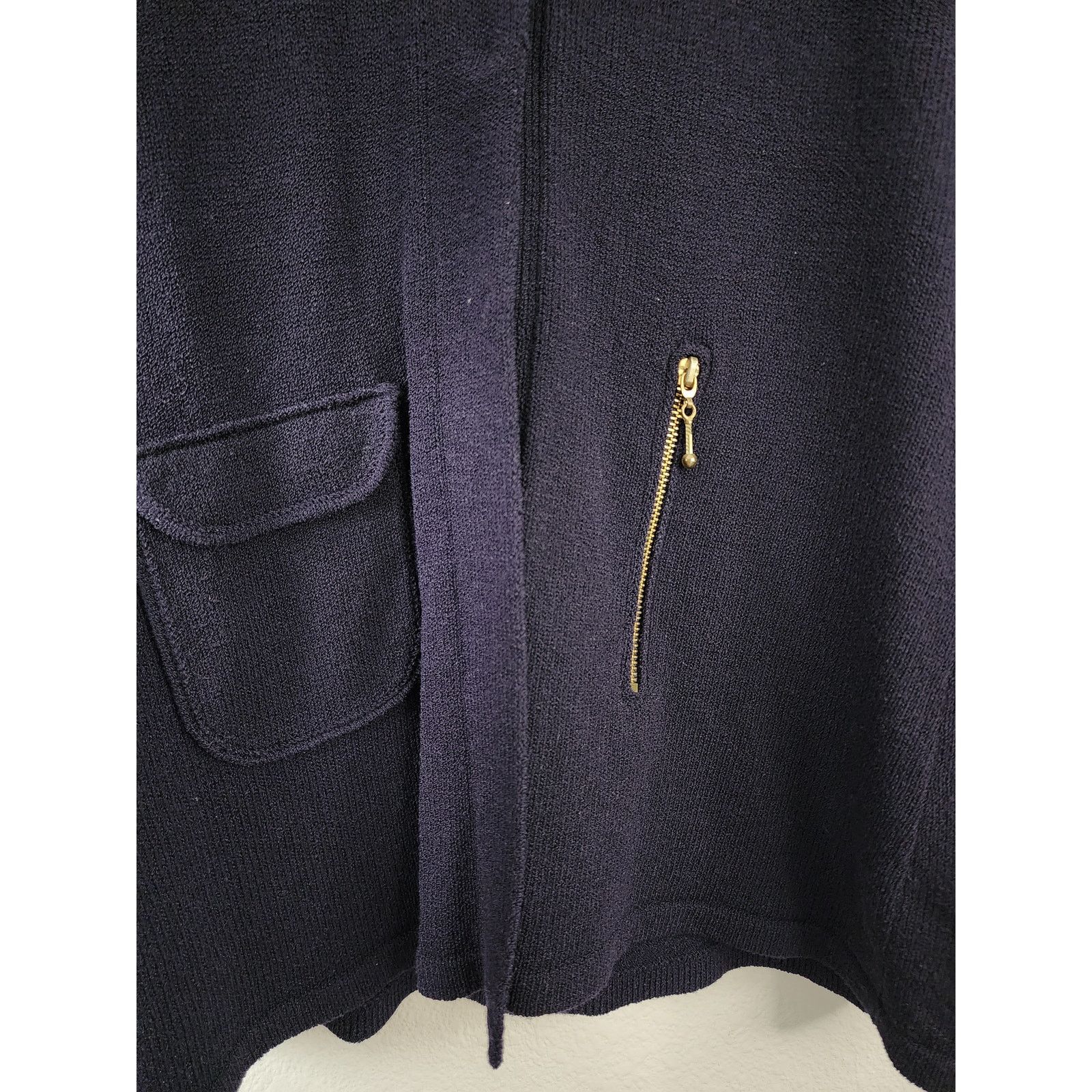 Vintage Vintage L 2-Piece Blue Knit Set Button-Up Cardigan & Pants Size L / US 10 / IT 46 - 3 Thumbnail