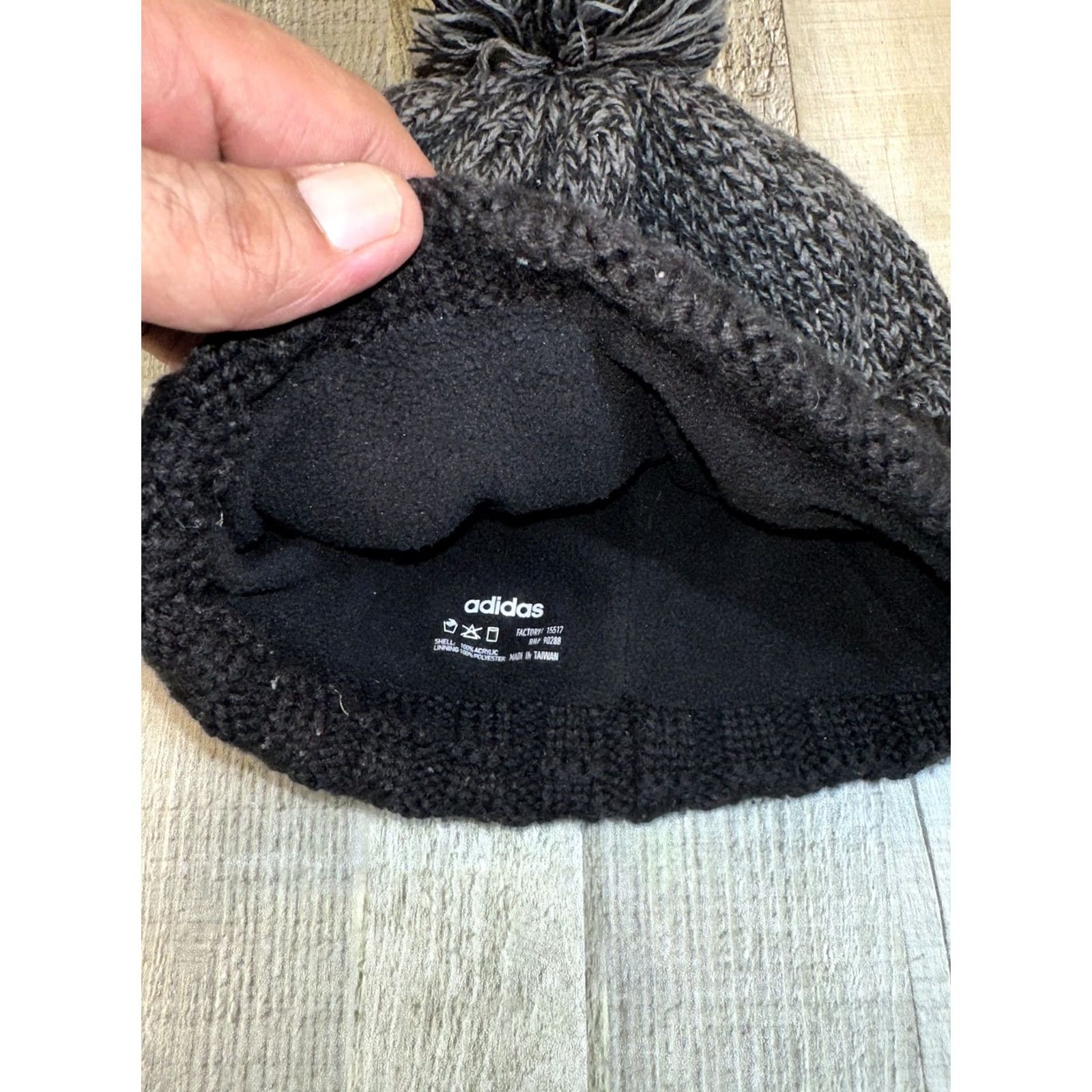 Adidas Adidas thermal Beanie Mens One Size Black Beanie Thermal Adidas Logo Winter Hats Mens Size ONE SIZE - 2 Thumbnail