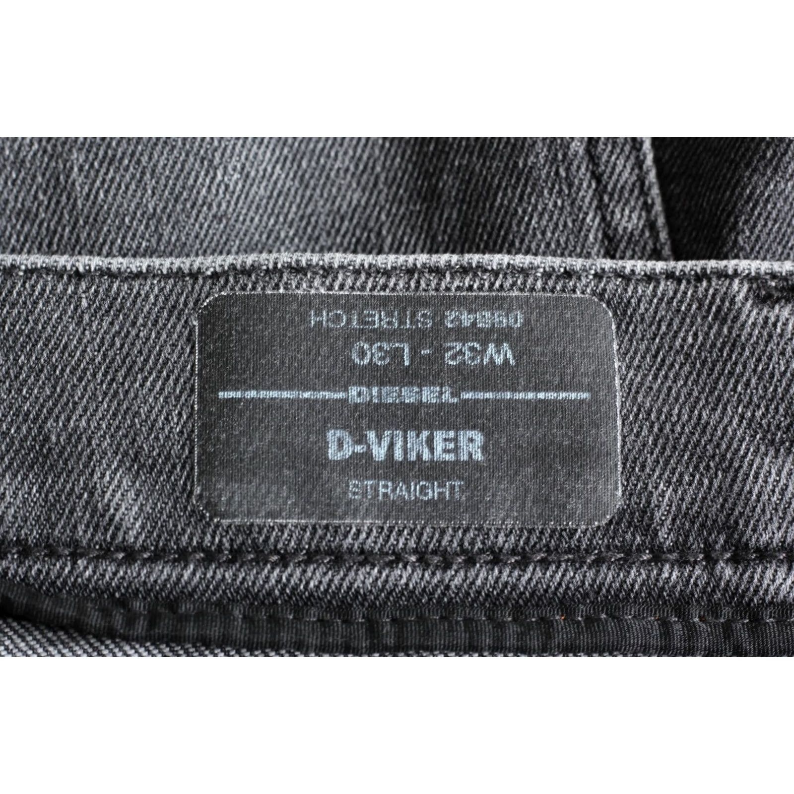 Diesel DIESEL D-VIKER 09B42 STRETCH Jeans Men Size W32 L30 Straight DZ5773 Size US 32 / EU 48 - 6 Thumbnail