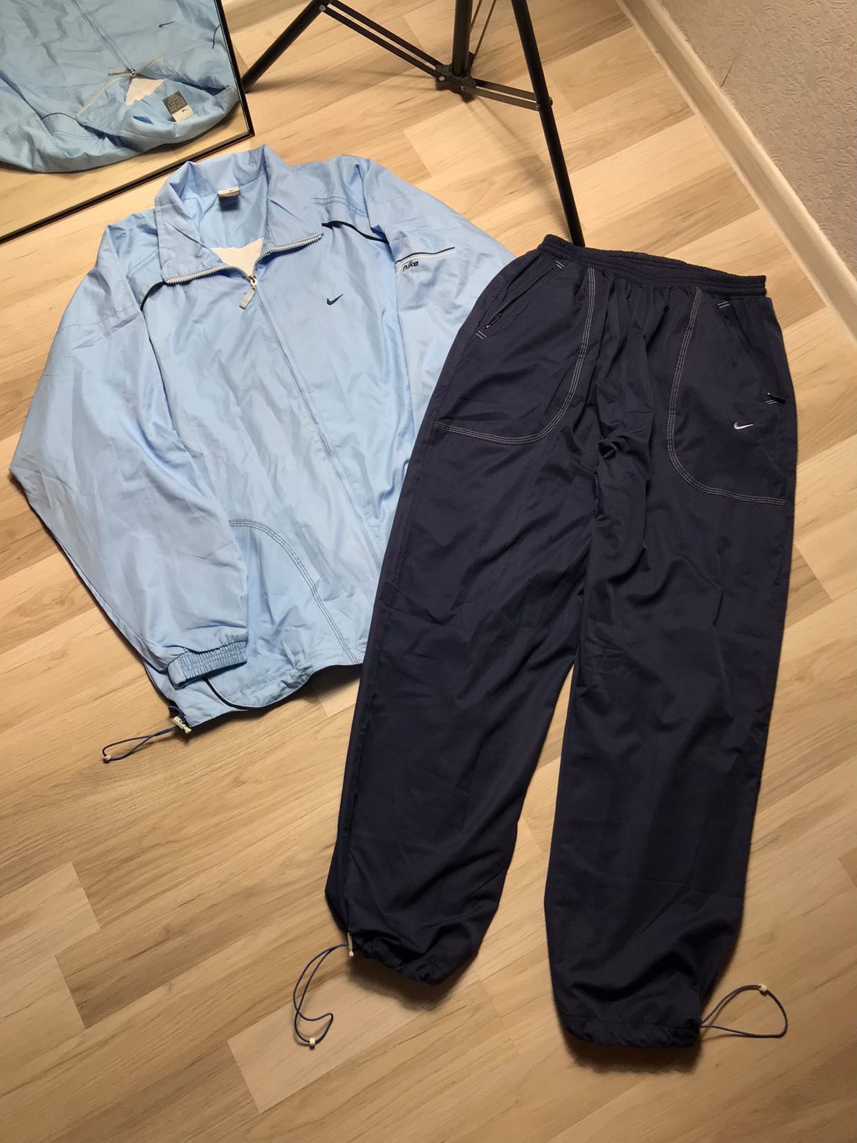 Nike × Vintage Vintage Nike track suit size XXL logo blue Y2K drill pants Size US XXL / EU 58 / 5 - 1 Thumbnail