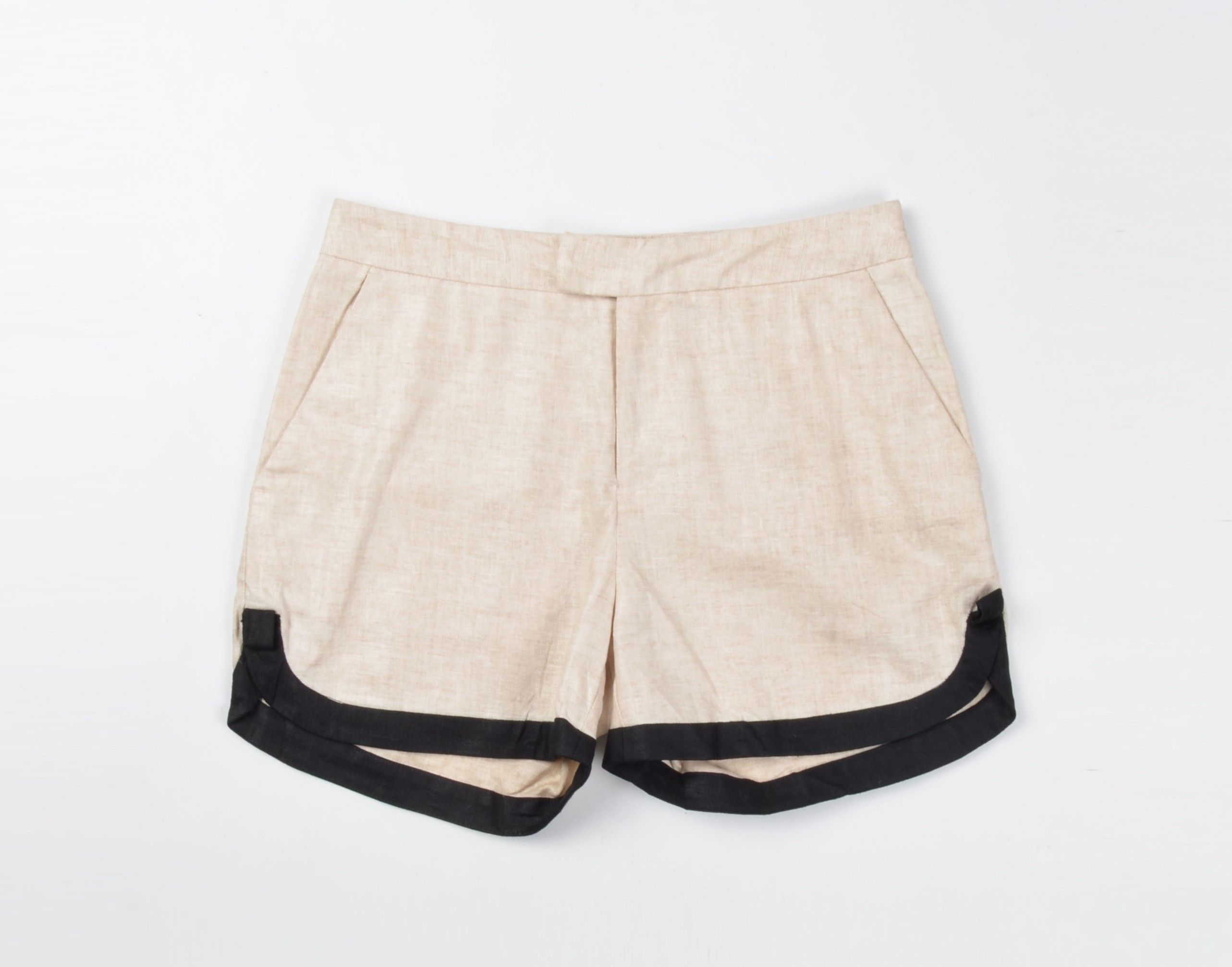 Valentino Red Valentino Linen Beige Short Shorts Size 27" / US 4 / IT 40 - 1 Thumbnail