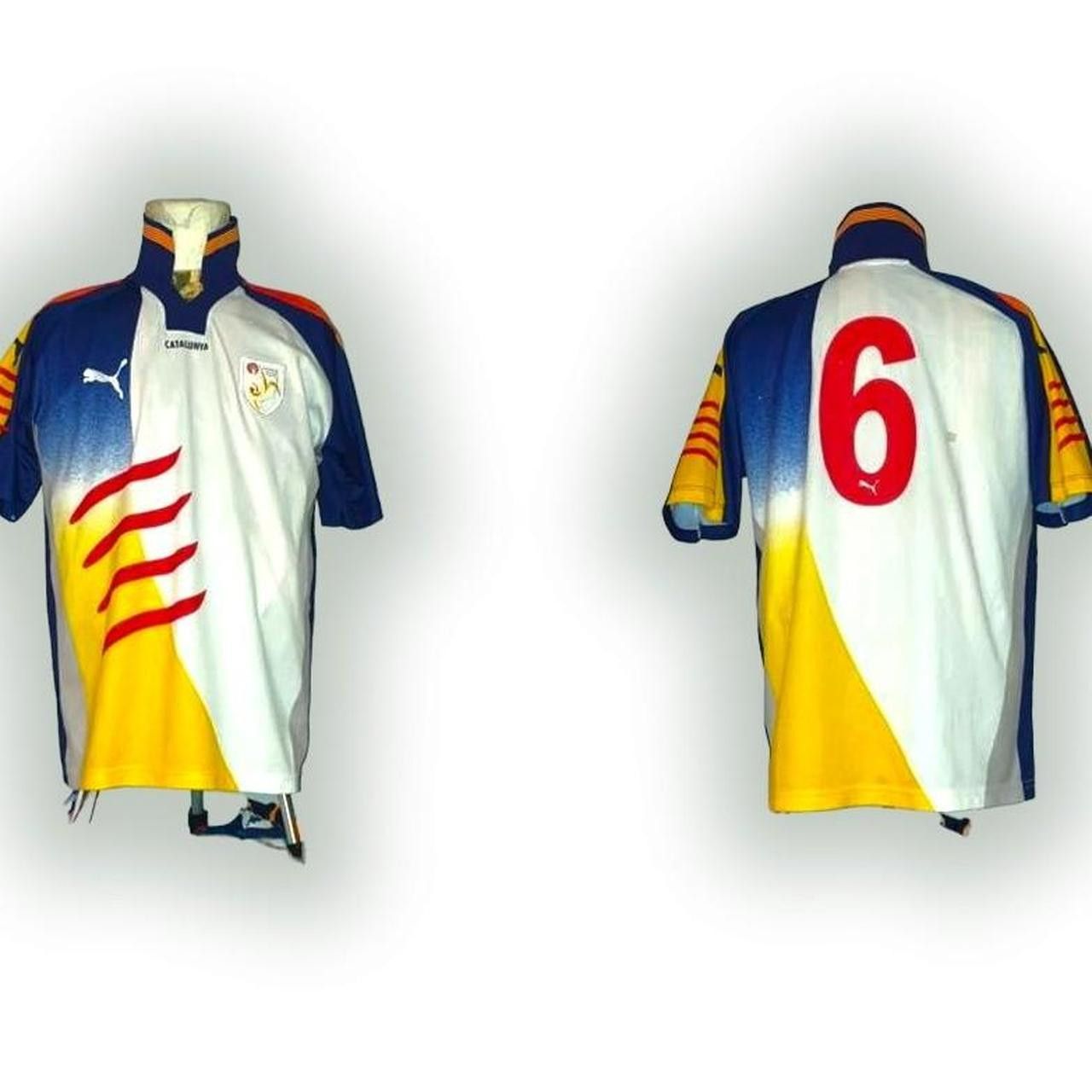 Puma Fc Catalonia Catalunya 2001 2002 Home Shirt Jersey Size US L / EU 52-54 / 3 - 1 Thumbnail