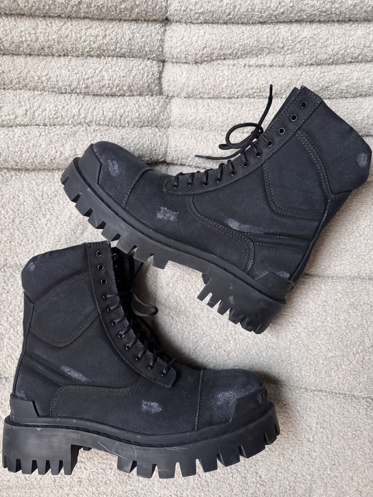 Balenciaga Strike Boots Canvas