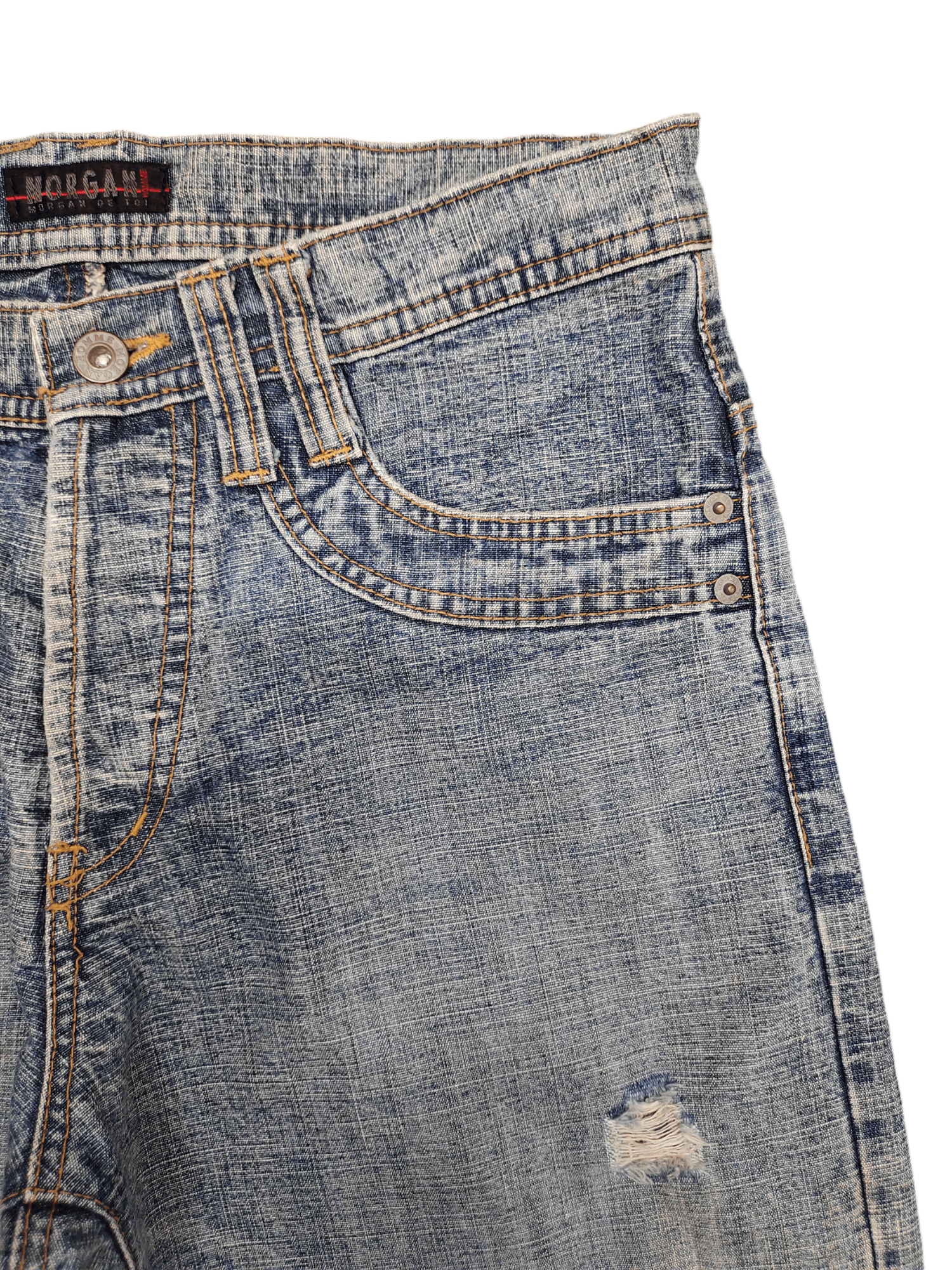 Kapital 1990s Morgan Homme Distress Rusty Faded Patchwork Jeans Size US 31 - 4 Thumbnail