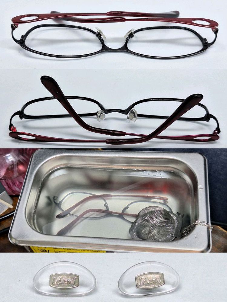 Other SANKO DUN-2105 GUMMETAL Titanium Eyeglasses Frame Oval Size ONE SIZE - 3 Thumbnail