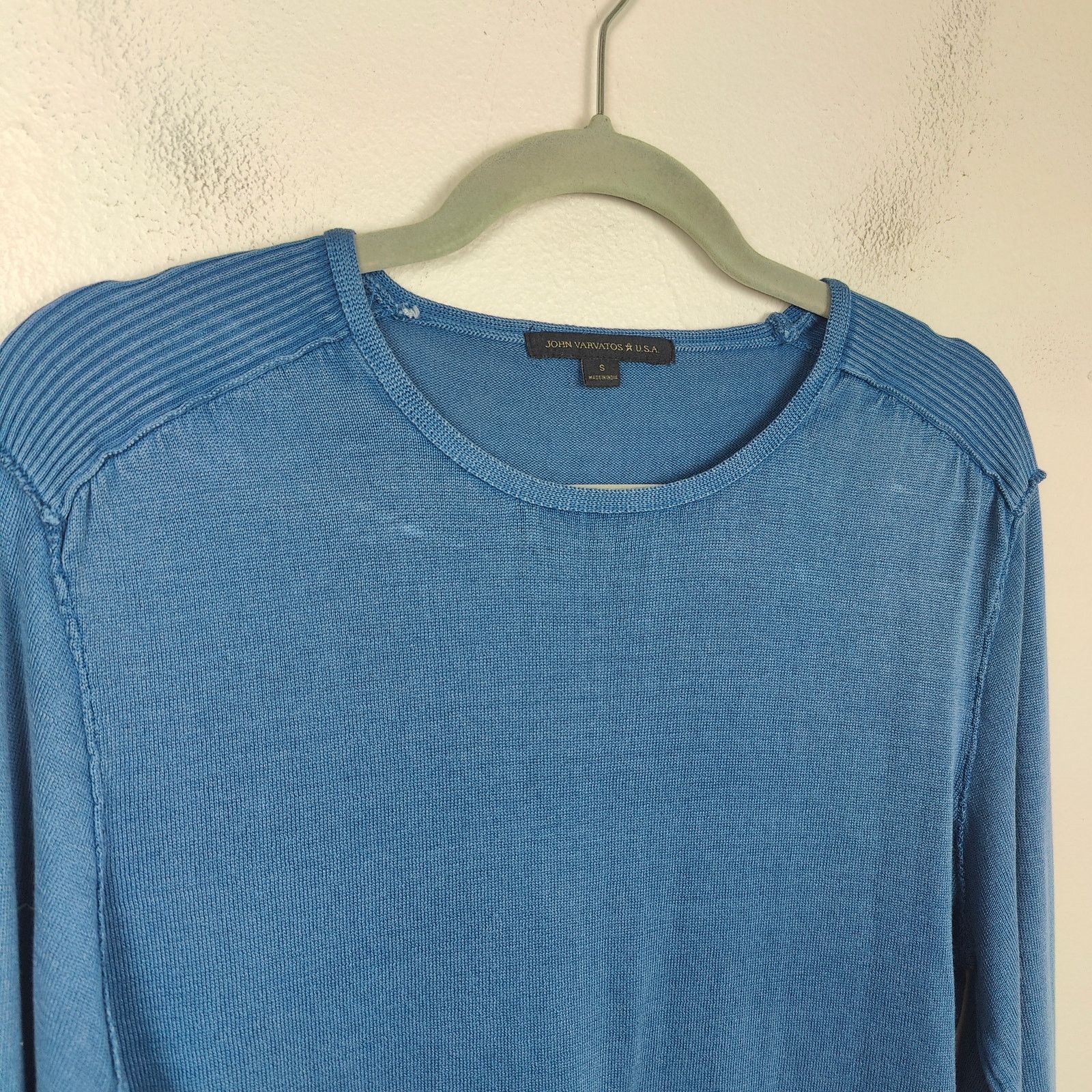 John Varvatos John Varvatos Star USA Cotton Sweater Mens Small Elbow Patch Size US S / EU 44-46 / 1 - 2 Thumbnail