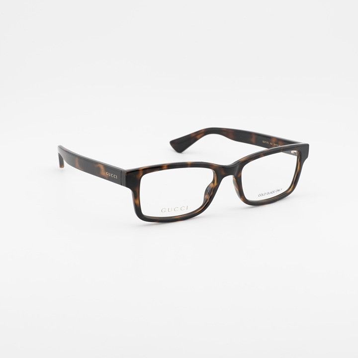 Gucci Gucci GG1717O 002 Eyeglasses Havana 54mm Rectangle Frame Size ONE SIZE - 5 Thumbnail