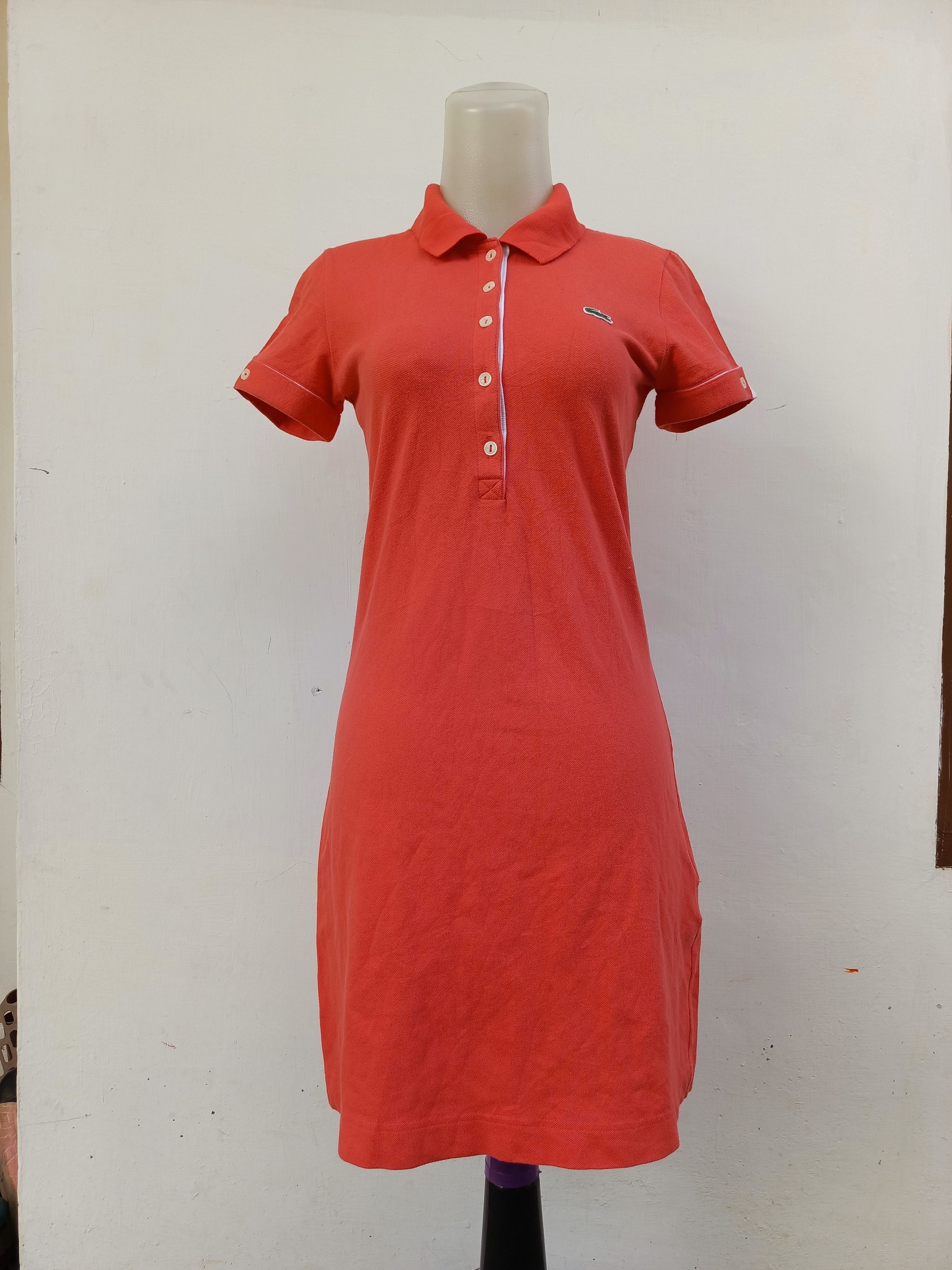 Lacoste Lacoste Polo Dress Red Short Sleeve Size XS / US 0-2 / IT 36-38 - 1 Thumbnail