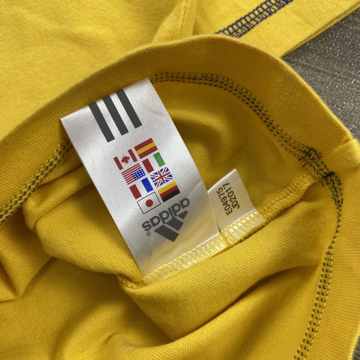 Adidas 1990s Vintage Adidas Brondby Sweden World Cup Reglan Tee Size US M / EU 48-50 / 2 - 12 Thumbnail
