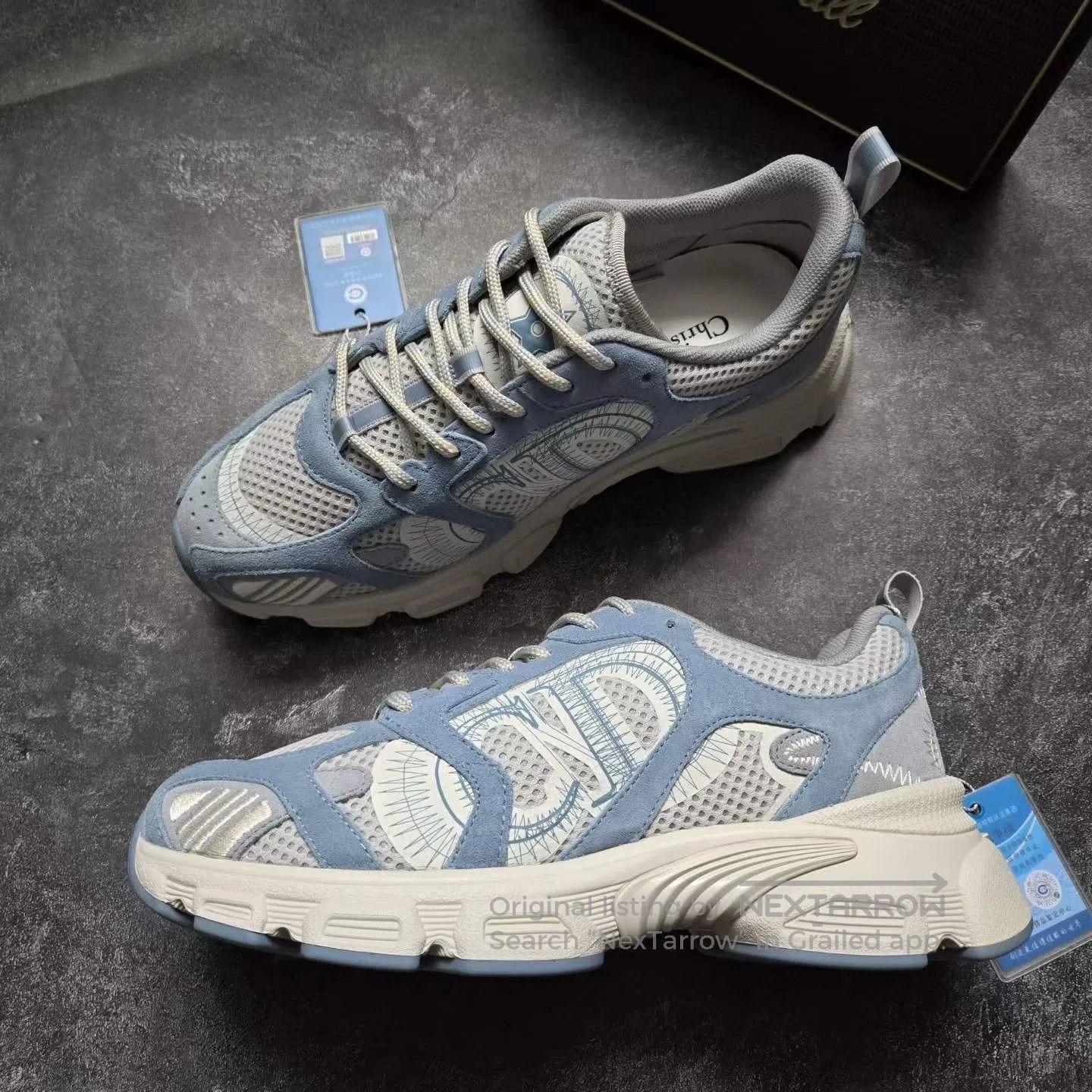Dior Dior Chrono Sneaker in White and Sky Blue| Size US 8.5 / IT 38.5 - 1 Thumbnail