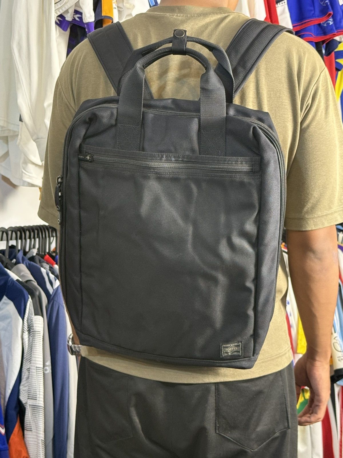 Porter Porter Yoshida Stage 2Way Rucksack in black. Size ONE SIZE - 1 Thumbnail