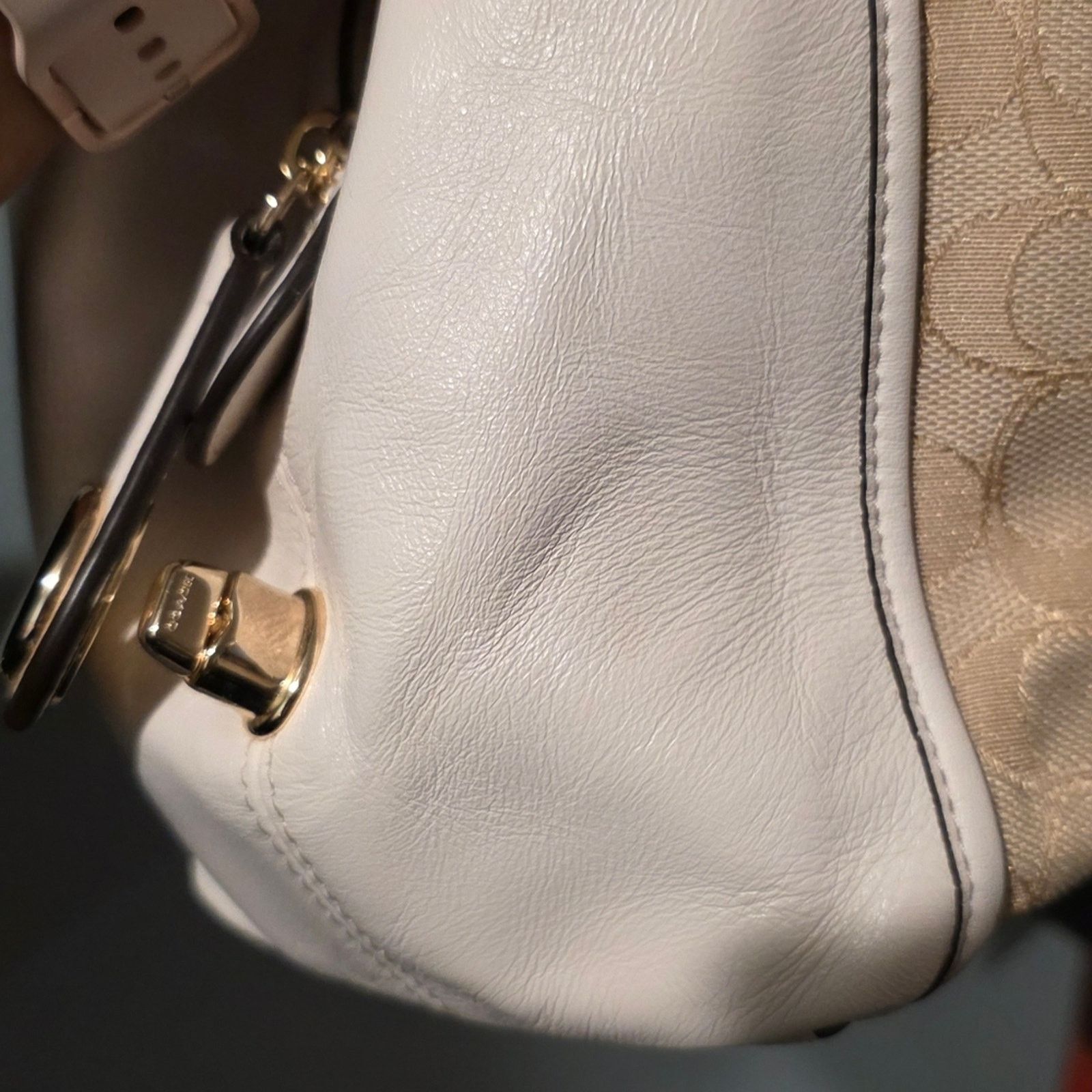 Coach Coach Edie 31 Shoulder Bag Signature Jacquard/Cream Leather Size ONE SIZE - 8 Thumbnail