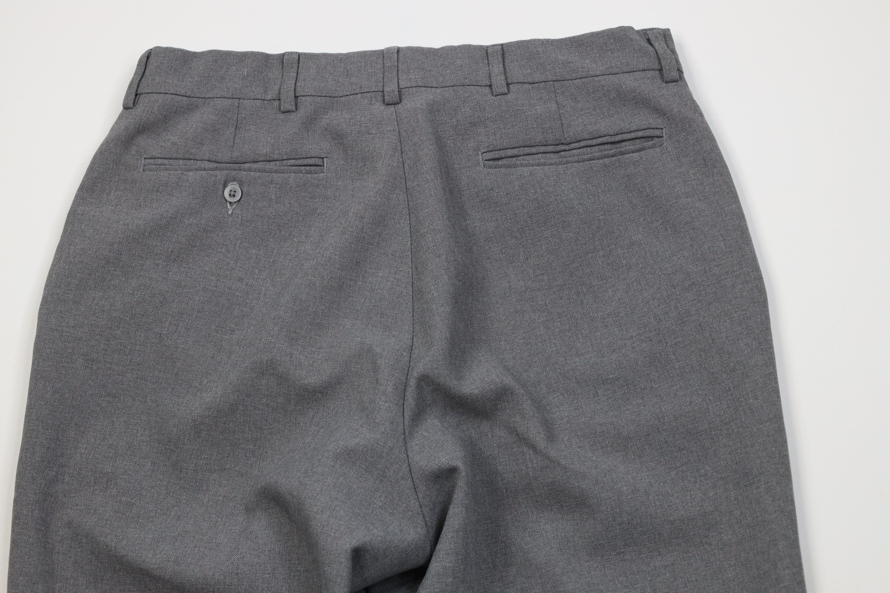 Vintage Vintage 90s Streetwear Knit Flared Wide Leg Chino Pants Gray Size US 32 / EU 48 - 11 Thumbnail