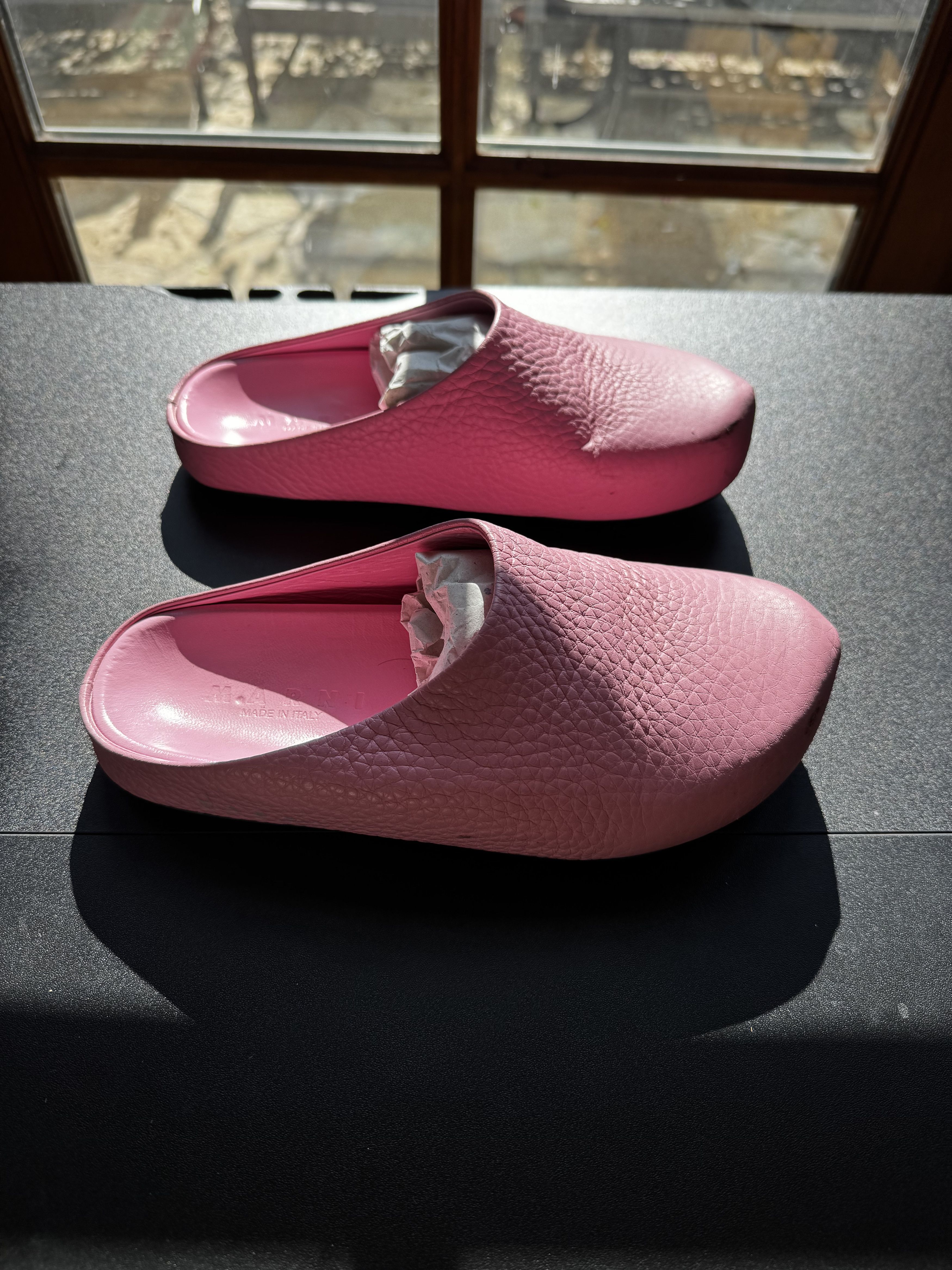 Marni Marni Pink Leather Fussbett Sabot Clog Loafers Size US 7 / EU 40 - 5 Thumbnail