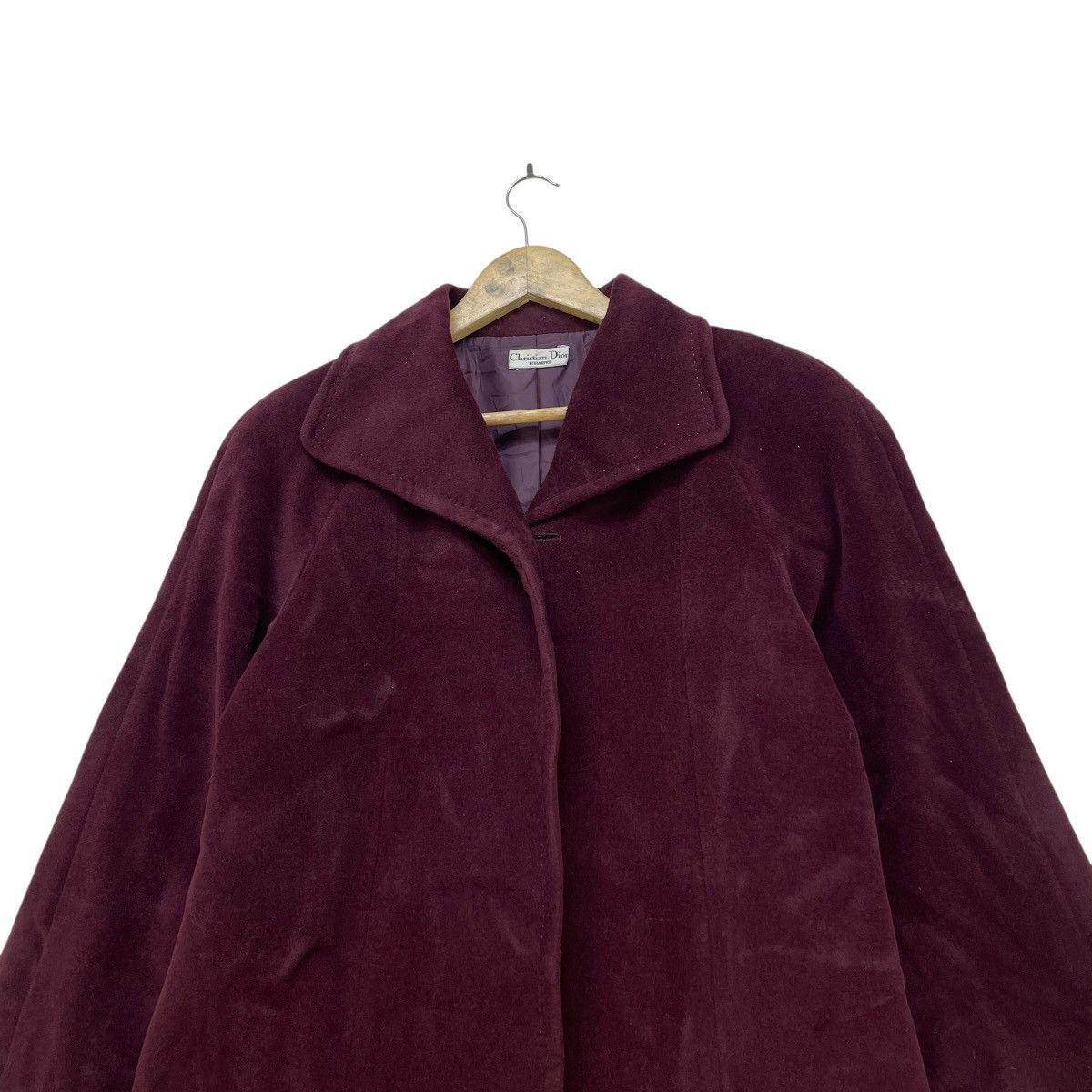 Autumn Cashmere × Christian Dior Monsieur × Vintage Vintage Christian Dior Long coat Maroon Jacket Size M / US 6-8 / IT 42-44 - 3 Thumbnail