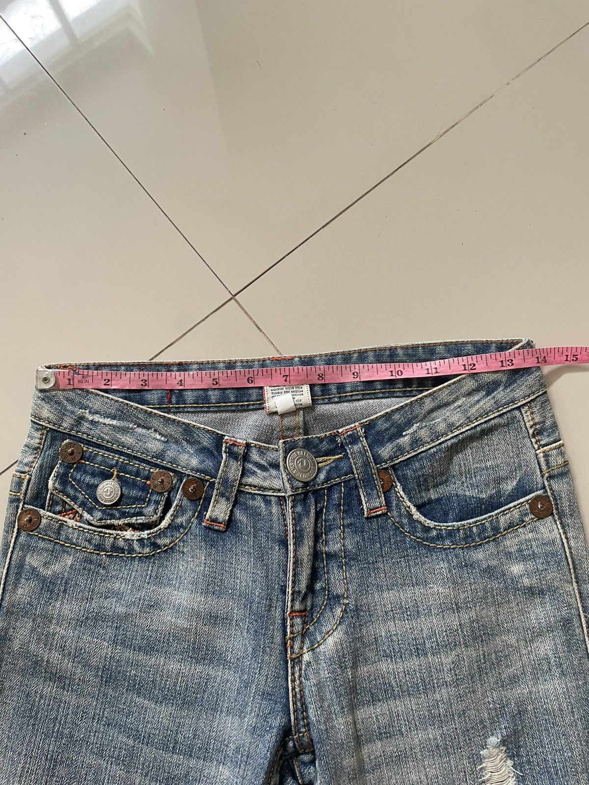 Diesel 2000s True Religion Flare Denim Ripped Bootcut Y2K Ifsix LGB Size 27" / US 4 / IT 40 - 12 Thumbnail