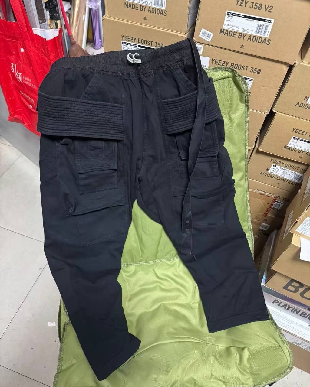 Rick Owens Drkshdw Rick Owens DRKSHDW SS22 Double Ring Multi-Pocket Cargo Pants Size US 30 / EU 46 - 2 Thumbnail
