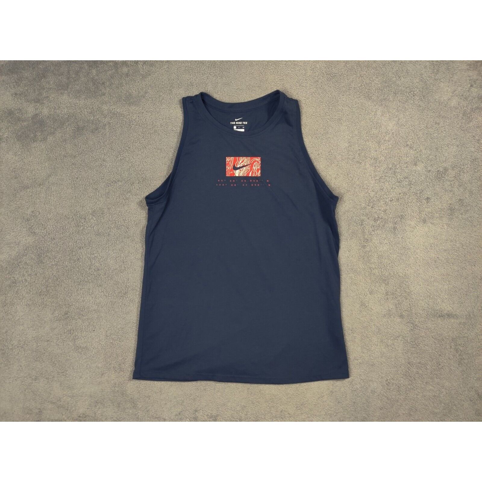 Nike Nike Shirt Adult Womens Small Dark Blue Swoosh Box Logo Nike Size S / US 4 / IT 40 - 1 Thumbnail