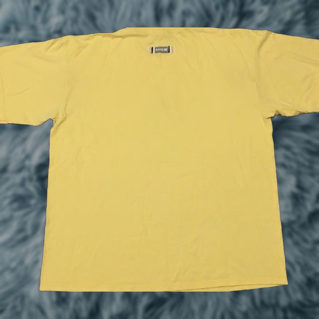 Travis Scott VINTAGE Nike Shirt XL Yellow 90s Swoosh Distressed Grunge Surf Skate Y2K Mens Biker Hip Hop USA College Rock 80s Size US XL / EU 56 / 4 - 1 Thumbnail