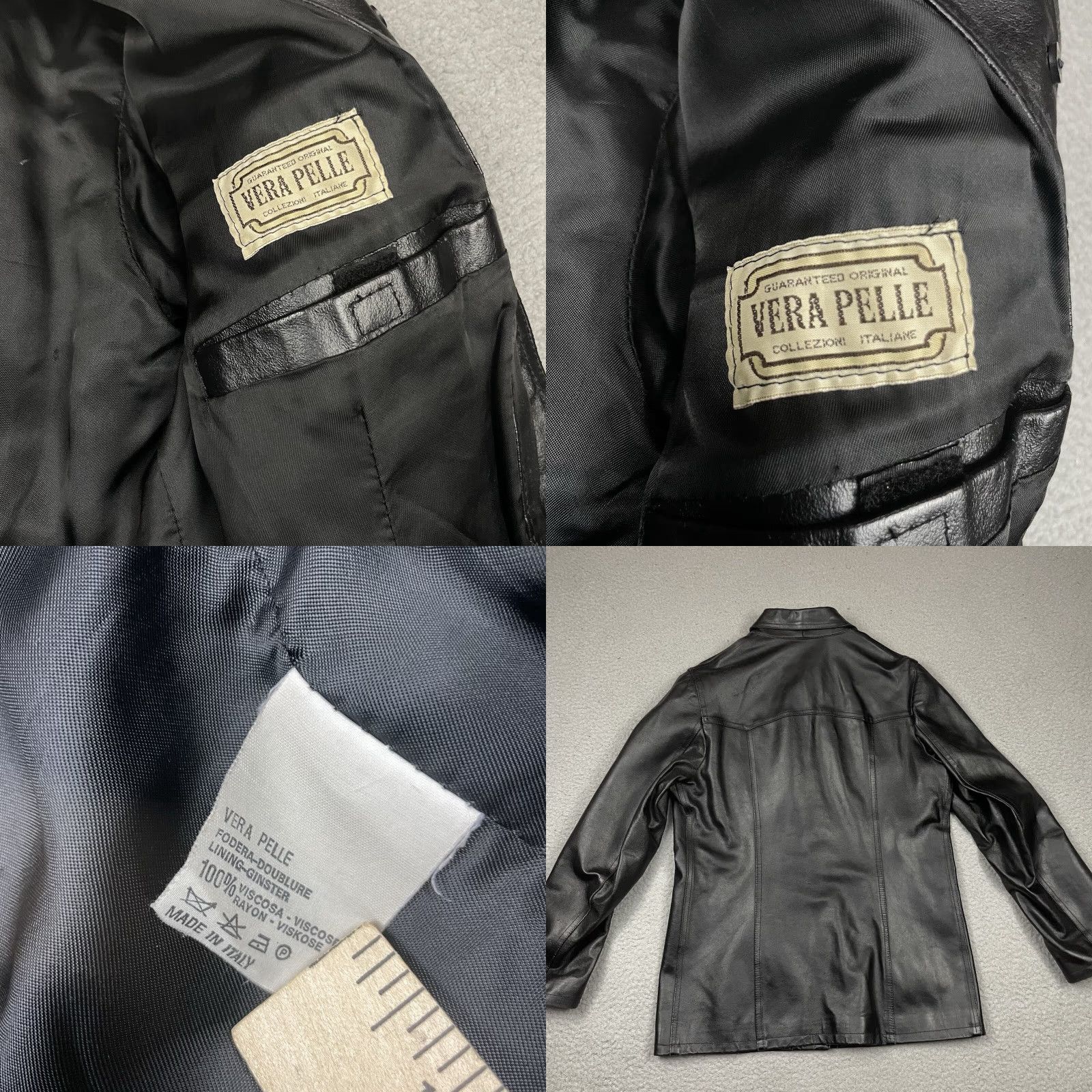 Vintage VINTAGE Michelangelo Leather Jacket Womens Small Black Firenze Made in Italy Casual Rare Leather Motorcycle Jacket Womens Small Black 1990s Size L / US 10 / IT 46 - 8 Thumbnail