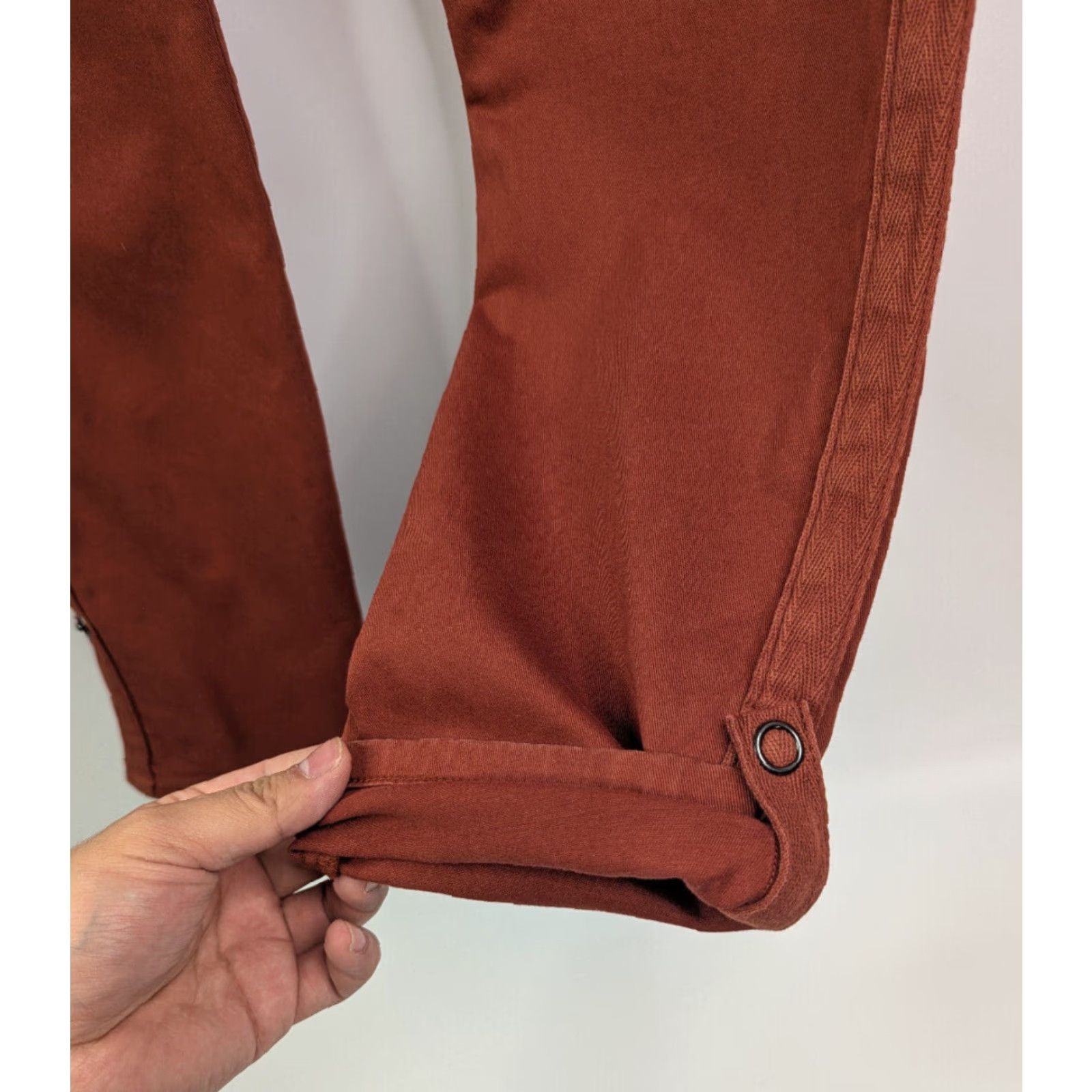 Torrid Torrid Pants Womens Size 12 Straight Cuffed Rust Maroon Trousers Blue? Size 34" / US 12 / IT 48 - 4 Thumbnail