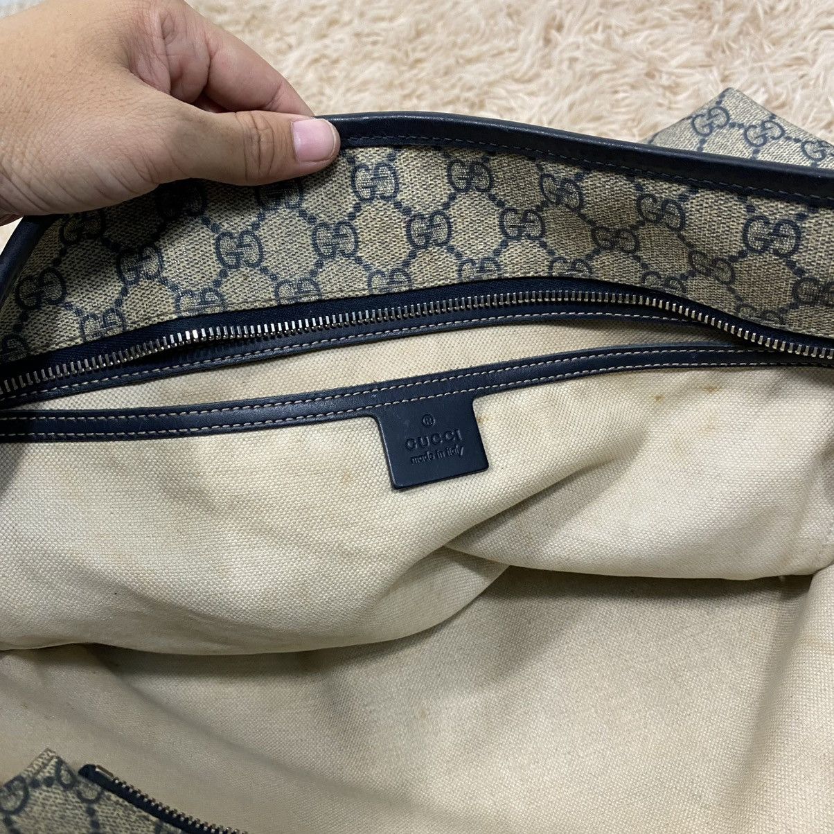 Gucci 🔥HANDBAG GUCCI LEATHER MONOGRAM MADE IN ITALY Size ONE SIZE - 14 Thumbnail
