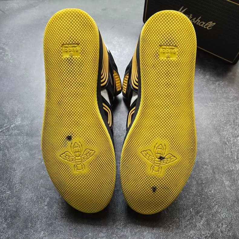 Gucci GUCCI Basket HighTop Sneakers Black Yellow-2506 Size US 7.5 / EU 40-41 - 7 Thumbnail
