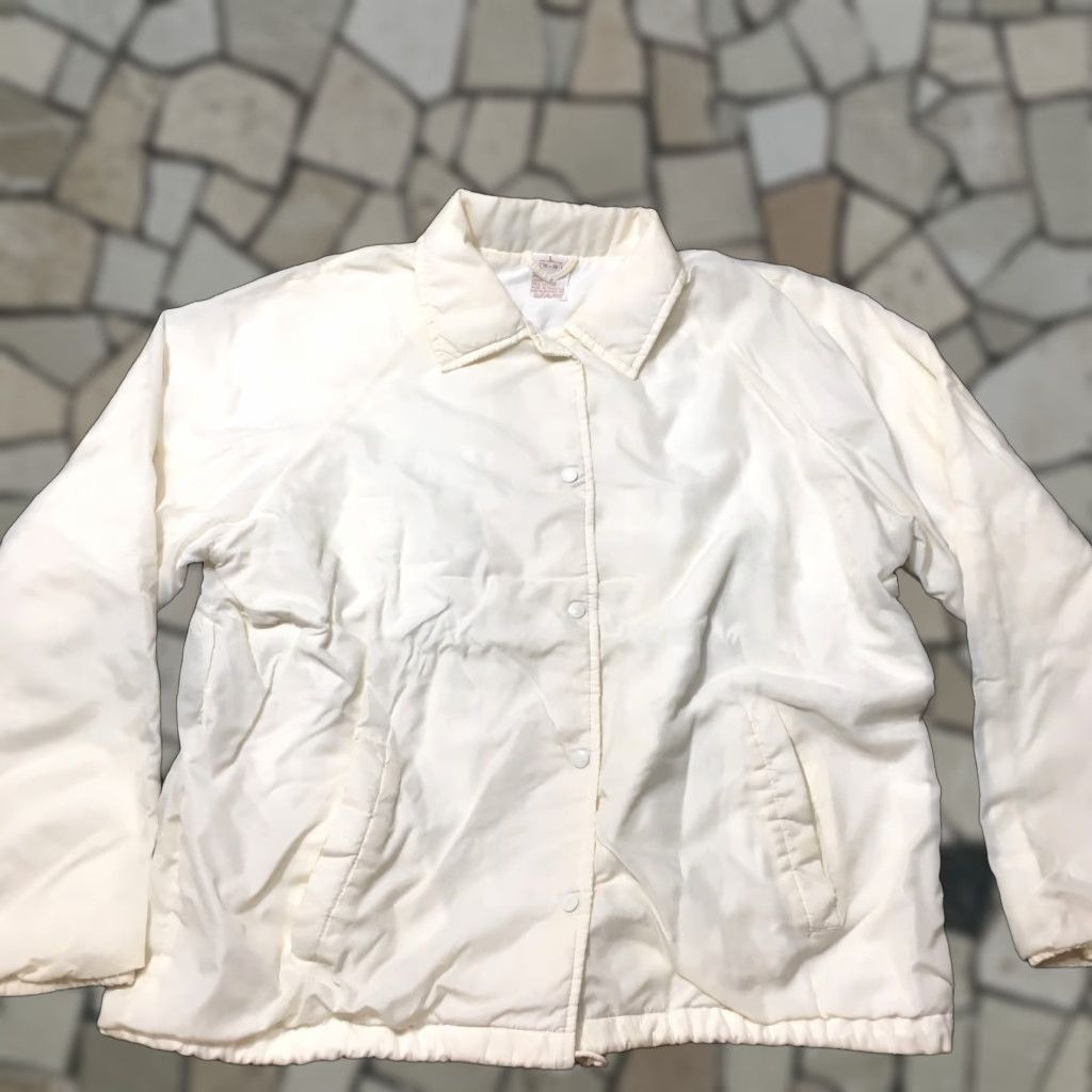 Sears VINTAGE Sears White Fleece Lined Coach Jacket XL 80s Windbreaker Logo Distressed 80s Mens Size US XL / EU 56 / 4 - 1 Thumbnail