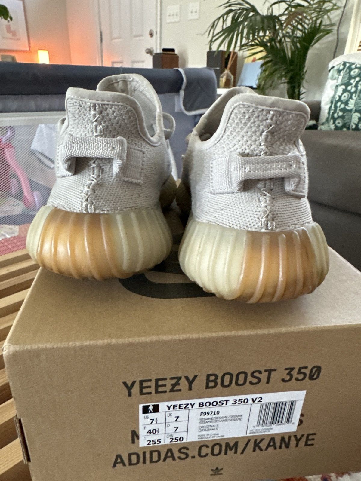 Adidas × Yeezy Yeezy Boost 350 Sesame V2 Size US 7.5 / EU 40-41 - 4 Thumbnail