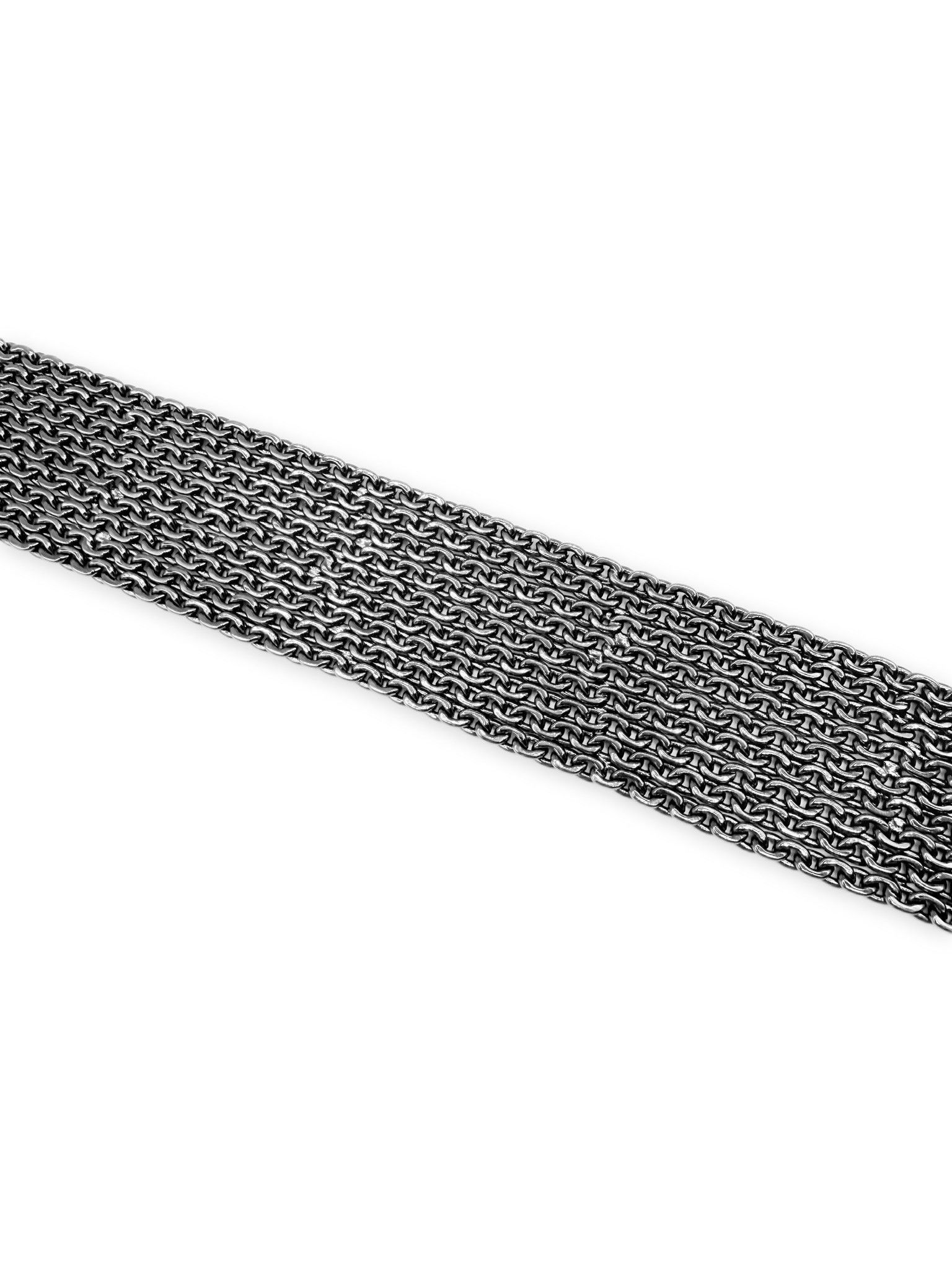 Chanel 2007 Chanel Chain Mail 9 Row Silver Square Buckle Belt Size 34 - 3 Thumbnail