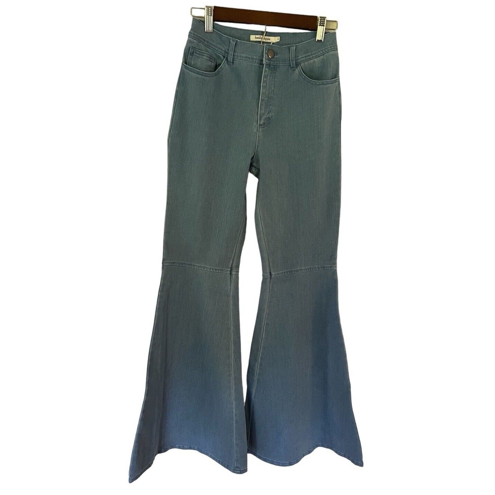 Haute Hippie Haute Hippie High Waist Wide Leg Bell Bottom Jeans Size 4 Size 27" / US 4 / IT 40 - 2 Thumbnail