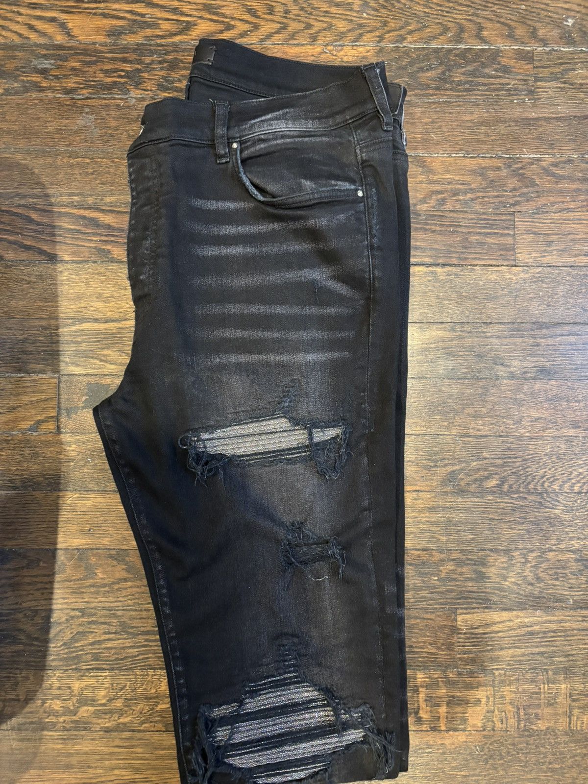 Amiri Amiri MX1 Iridescent Aged Black Denim Size US 38 / EU 54 - 1 Thumbnail