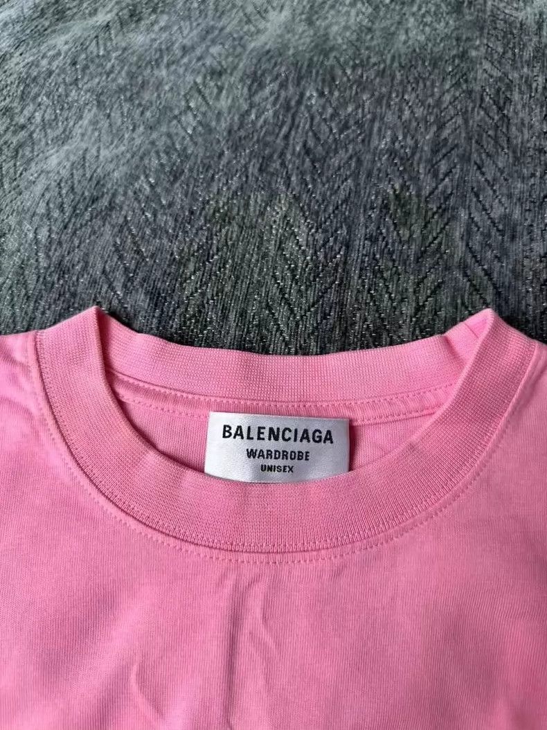 Balenciaga Balenciaga Pink embroidered logo short sleeve Size US XS / EU 42 / 0 - 3 Thumbnail