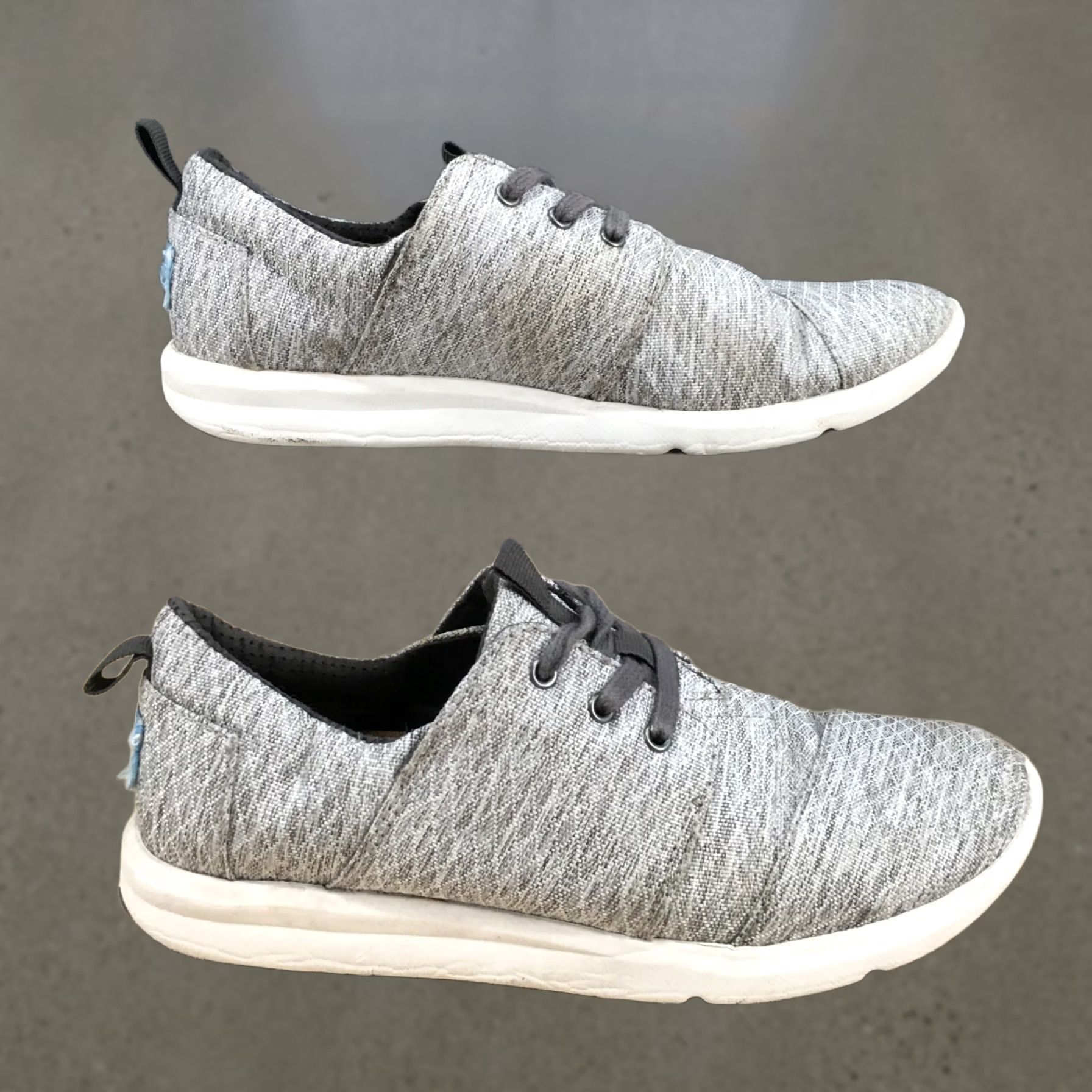 Toms TOMS Del Rey Sneaker Womens 7.5 Gray Fabric Lace Up Low Top Casual Comfort Shoes Sneaker Size M / US 6-8 / IT 42-44 - 1 Thumbnail