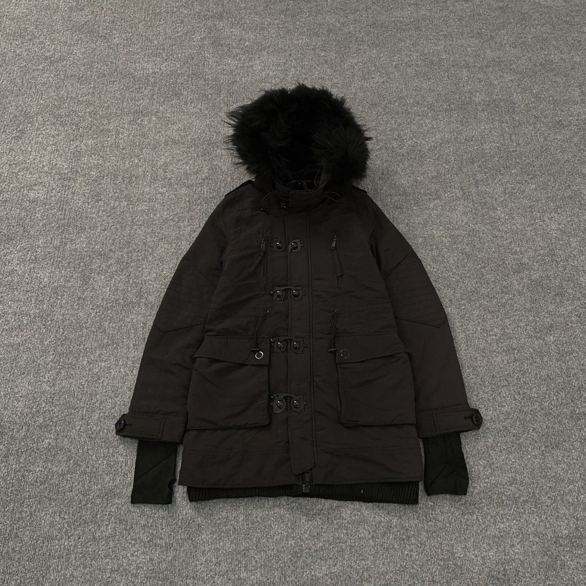 Japanese Brand Japanese SLY Black Parka Racoon Hood Apocalypse Style Size US S / EU 44-46 / 1 - 1 Thumbnail