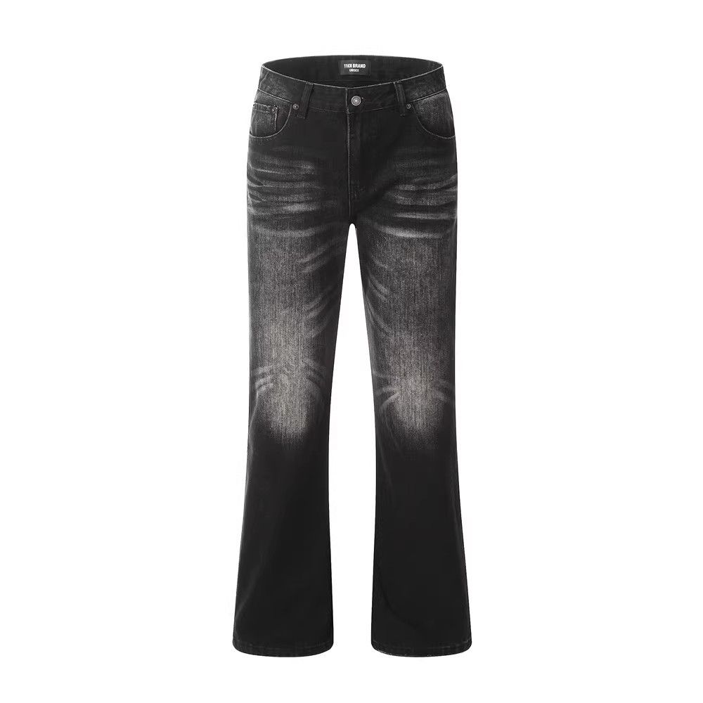 Japanese Brand × Jean Men's hippie back pocket ripped loose washed flared jeans Size US 32 / EU 48 - 1 Thumbnail