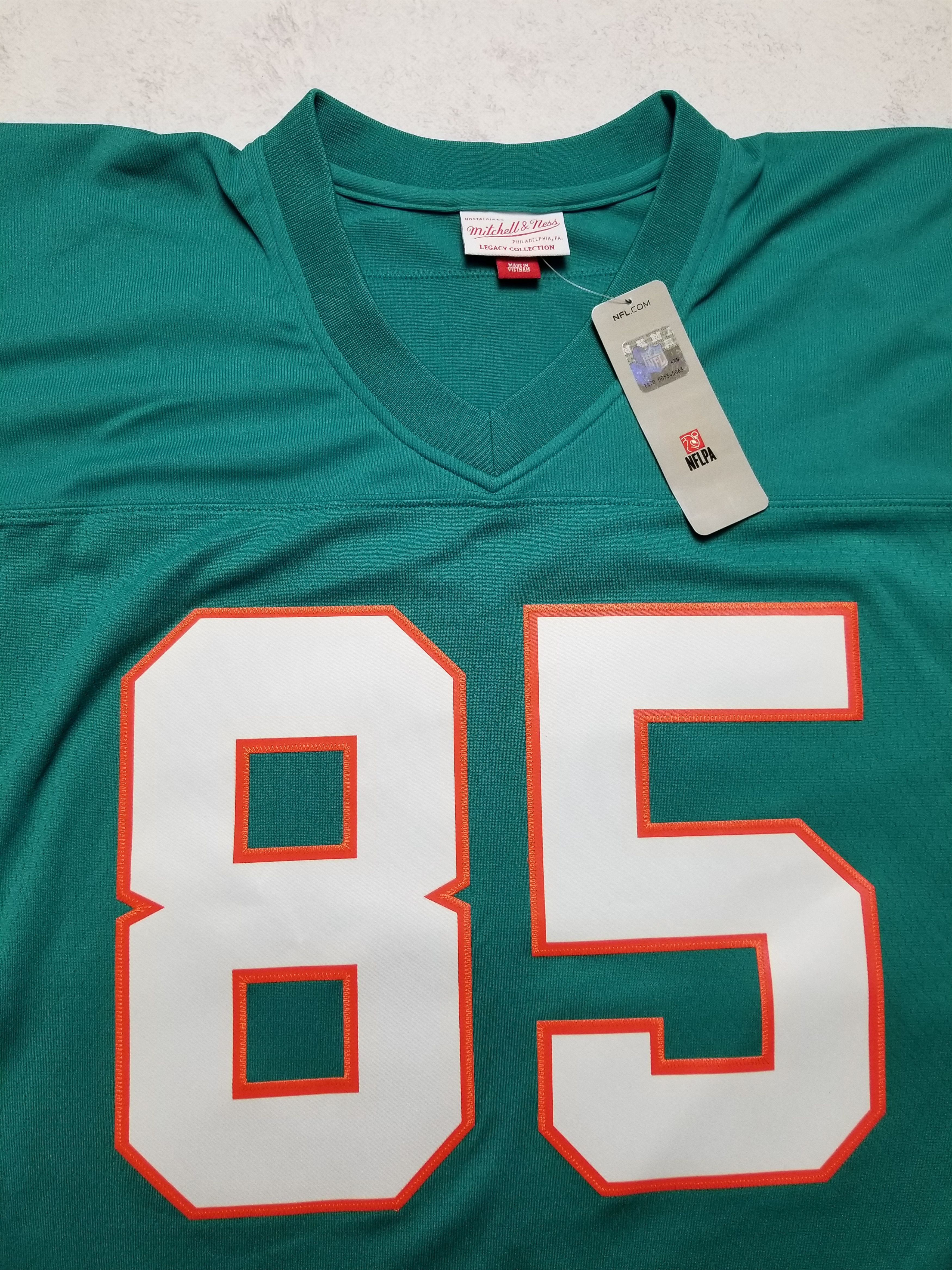 Mitchell & Ness Miami Dolphins Mark Duper #85 Aqua 1984 NFL Legacy Jersey Size US XL / EU 56 / 4 - 10 Thumbnail