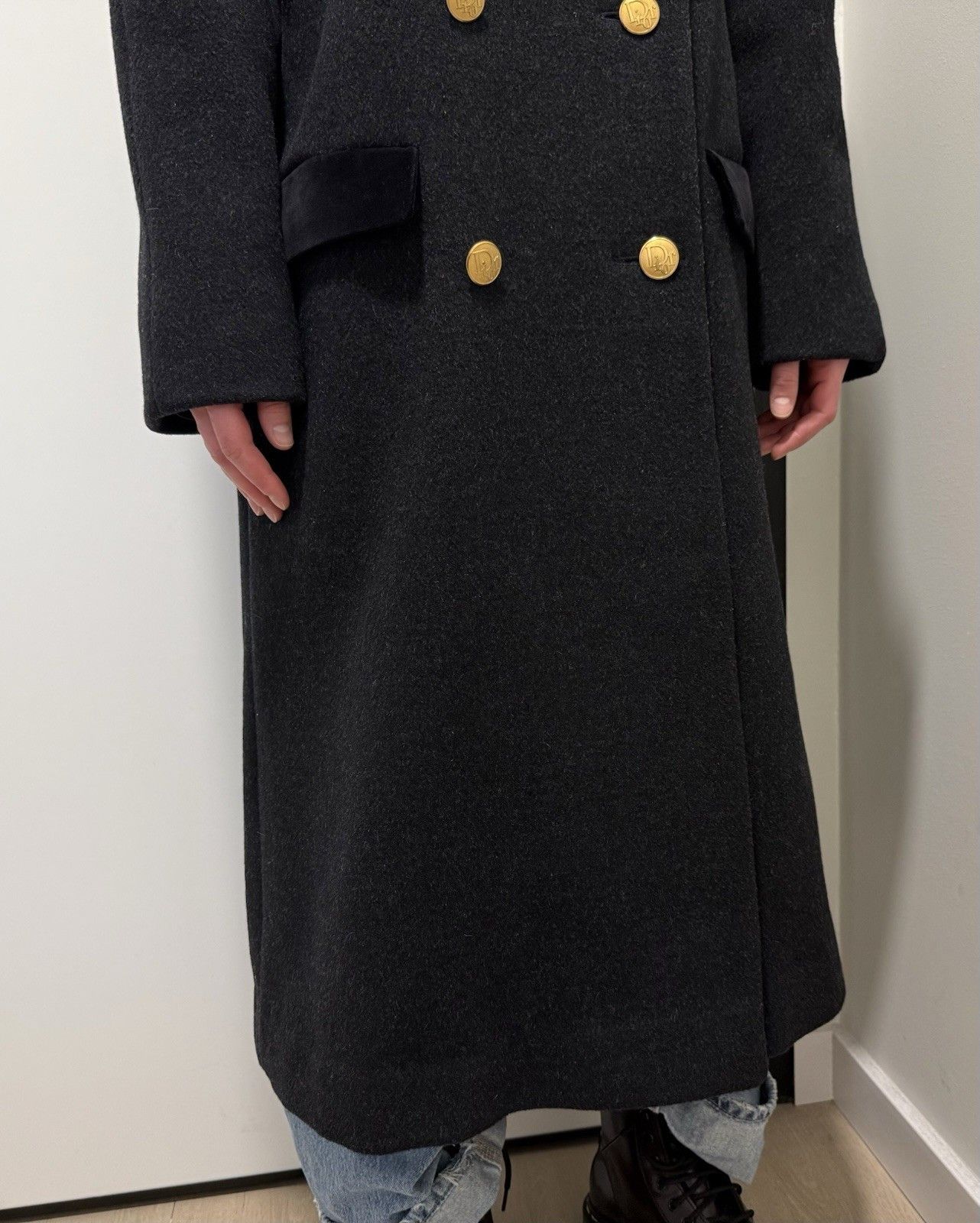 Dior Vintage Christian Dior Wool Womens Coat Double Breasted Size XL / US 12-14 / IT 48-50 - 6 Thumbnail