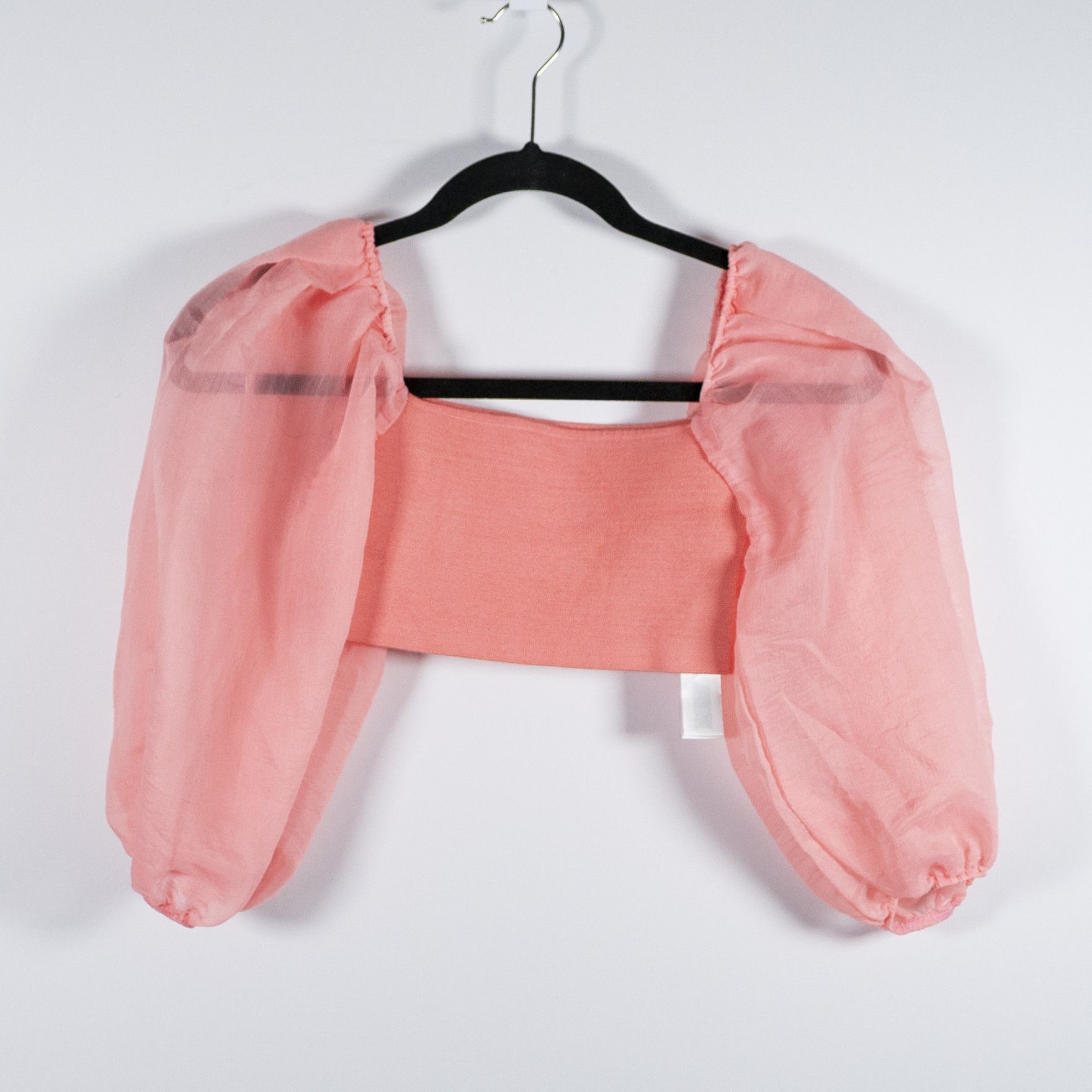Zara Zara Square Neck Semi Sheer Mesh Puff Size S / US 4 / IT 40 - 1 Thumbnail