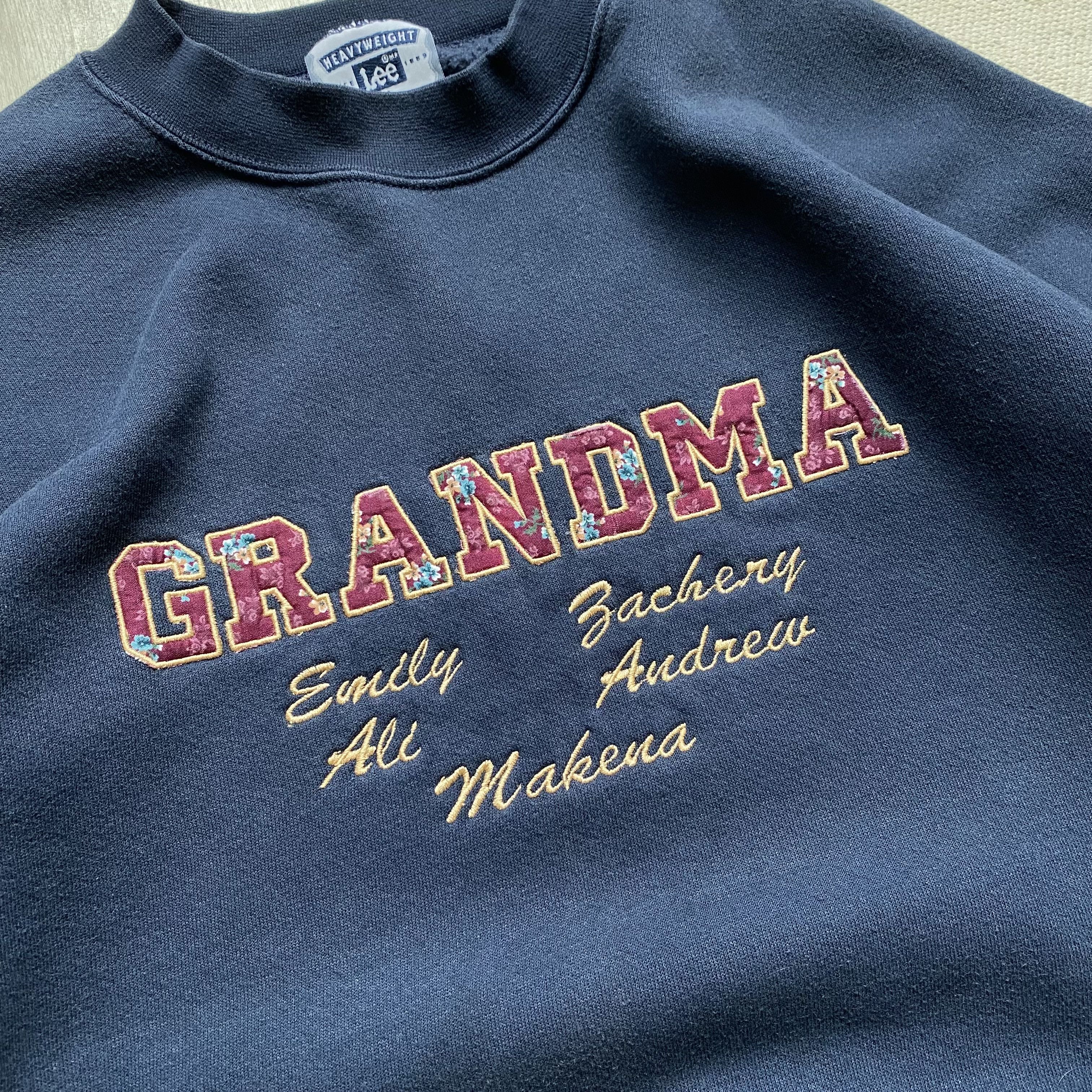 Lee 🌺 Vintage 90s Lee sweatshirt Grandma logo Size US XL / EU 56 / 4 - 6 Thumbnail