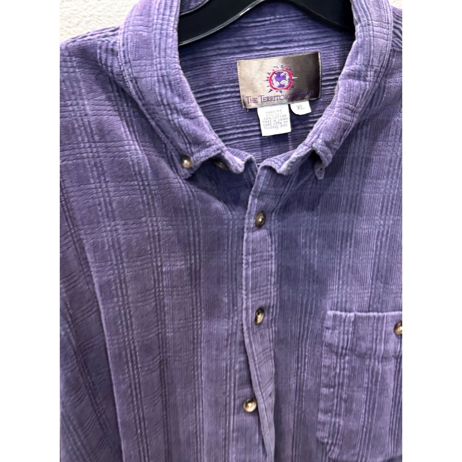 The Territory Ahead Territory Ahead XL Long Sleeve Shirt Plum Terry Cloth Plaid Mens XS? XL - wait cannot assume XS. Size US XL / EU 56 / 4 - 5 Thumbnail